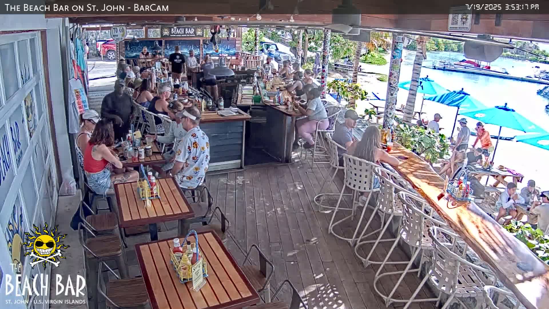 St. John, Cruz Bay The Beach Bar Live Cam - Cruz Bay, St. John, United States Virgin Islands, USA