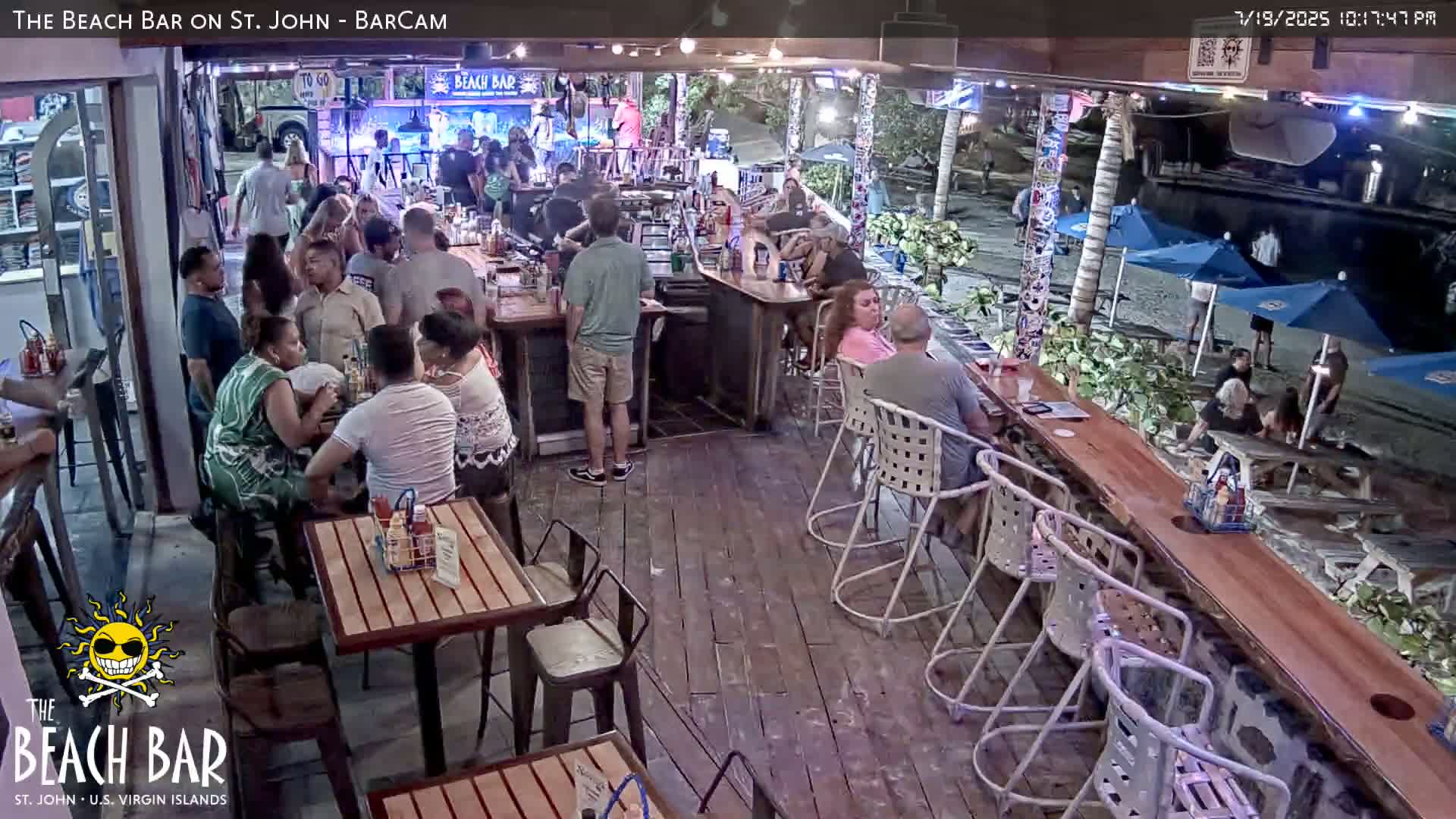 St. John, Cruz Bay The Beach Bar Live Cam - Cruz Bay, St. John, United States Virgin Islands, USA