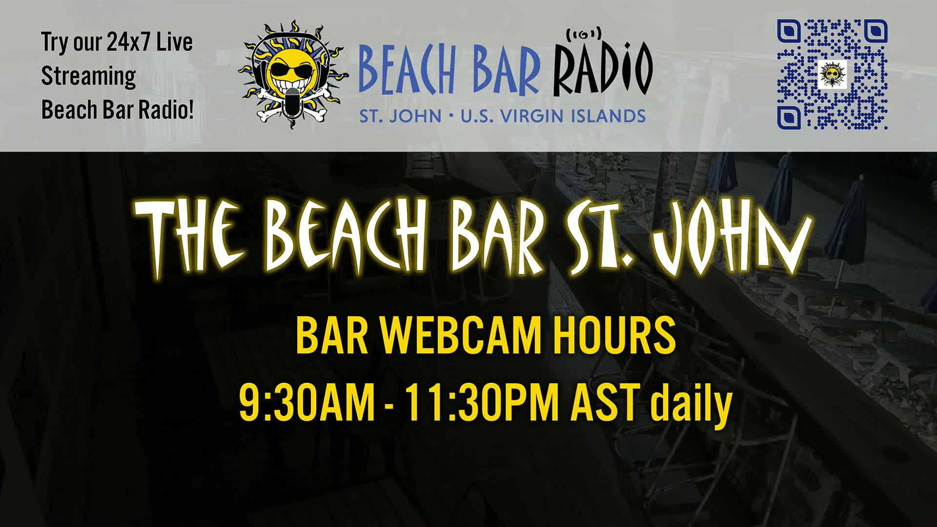 St. John, Cruz Bay The Beach Bar Live Cam - Cruz Bay, St. John, United States Virgin Islands, USA