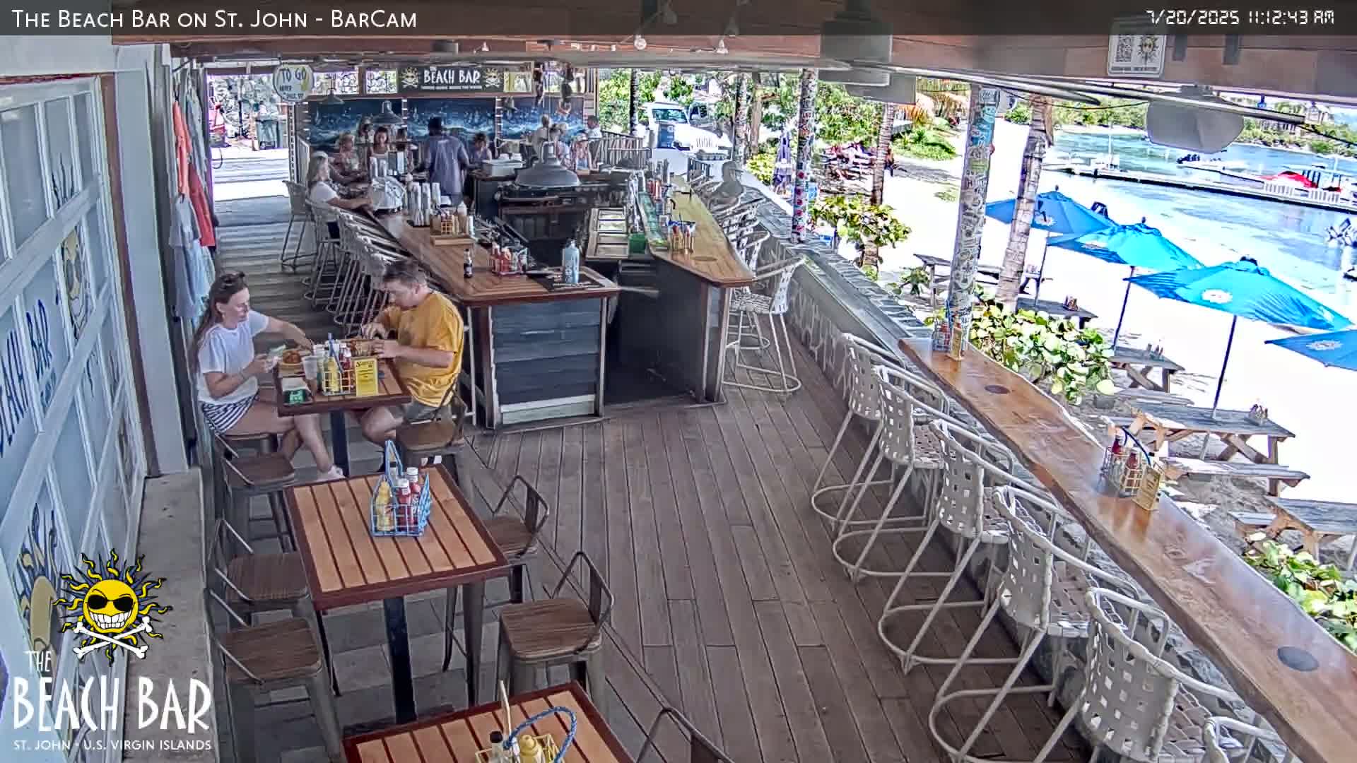 St. John, Cruz Bay The Beach Bar Live Cam - Cruz Bay, St. John, United States Virgin Islands, USA