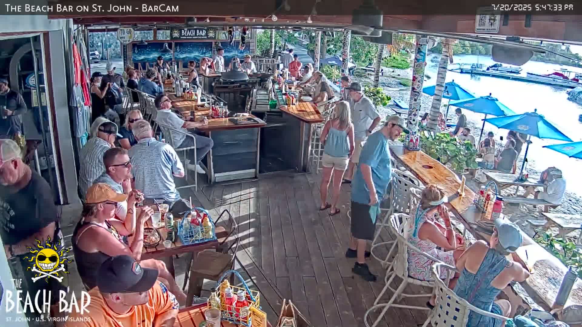 St. John, Cruz Bay The Beach Bar Live Cam - Cruz Bay, St. John, United States Virgin Islands, USA