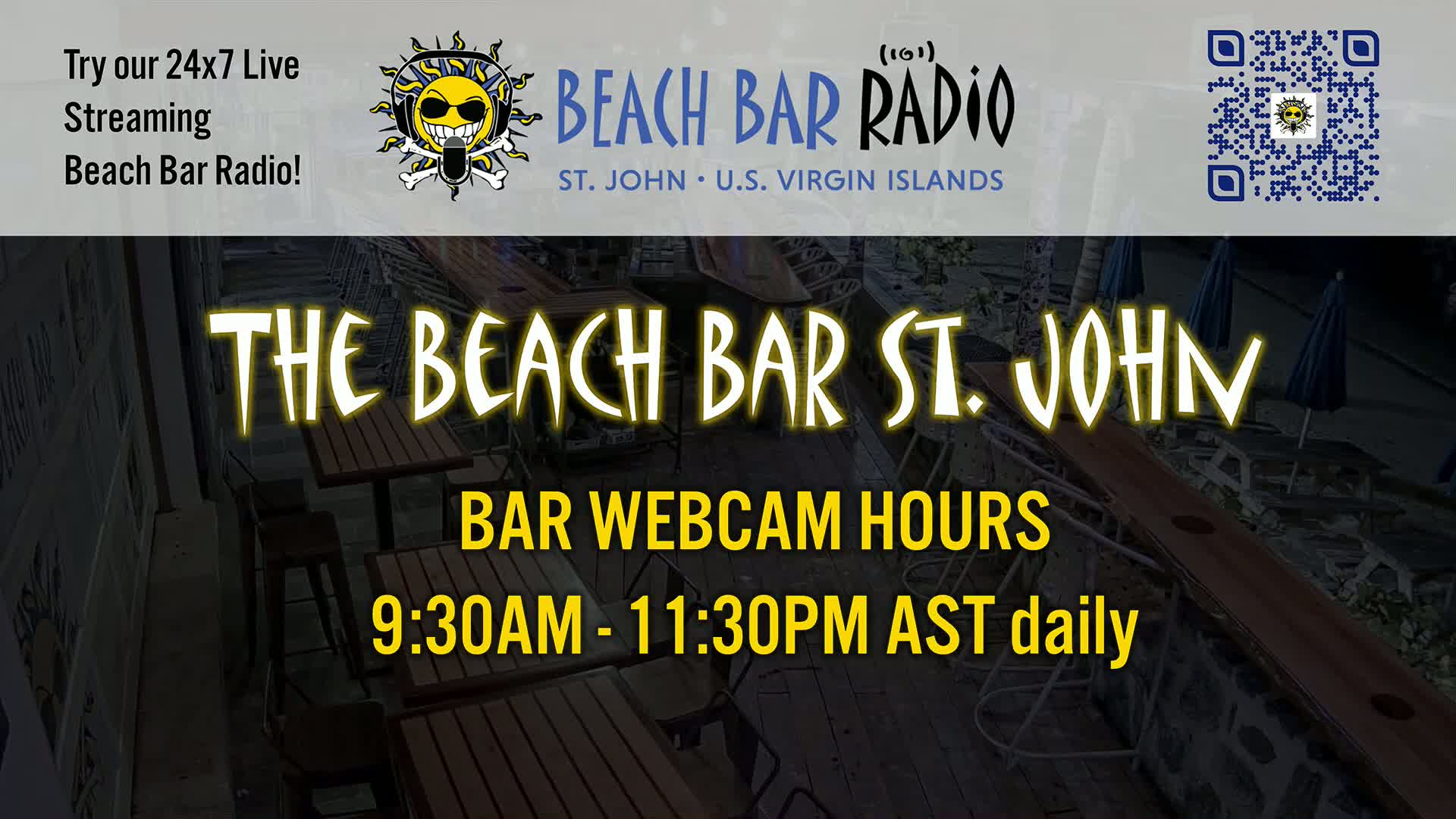 St. John, Cruz Bay The Beach Bar Live Cam - Cruz Bay, St. John, United States Virgin Islands, USA