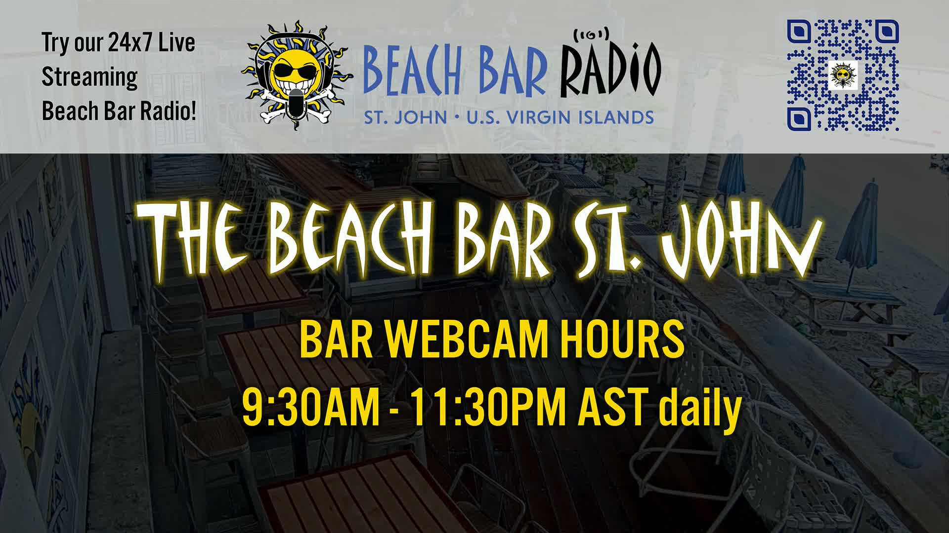 St. John, Cruz Bay The Beach Bar Live Cam - Cruz Bay, St. John, United States Virgin Islands, USA
