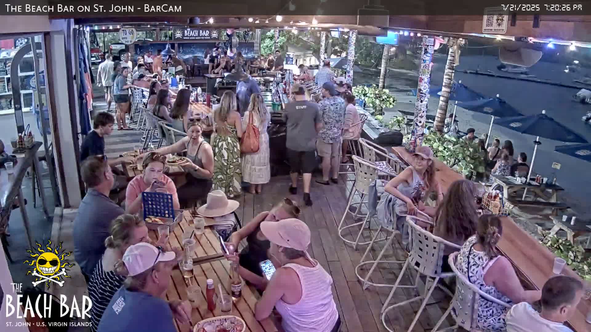 St. John, Cruz Bay The Beach Bar Live Cam - Cruz Bay, St. John, United States Virgin Islands, USA
