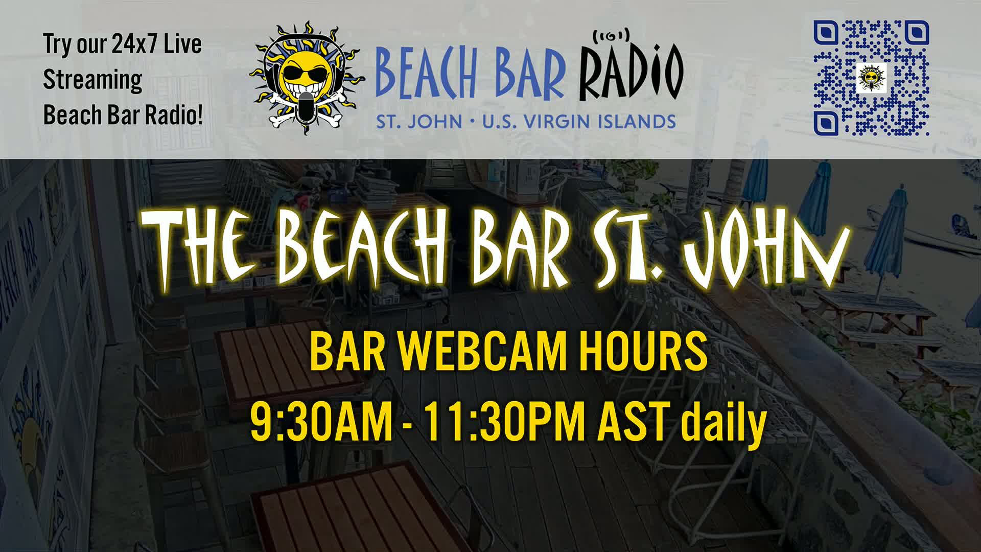 St. John, Cruz Bay The Beach Bar Live Cam - Cruz Bay, St. John, United States Virgin Islands, USA