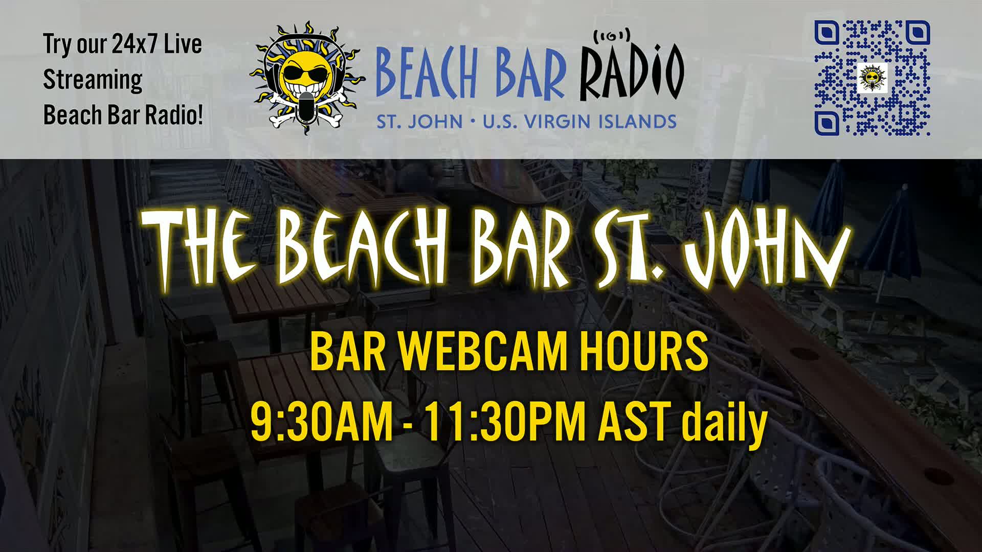St. John, Cruz Bay The Beach Bar Live Cam - Cruz Bay, St. John, United States Virgin Islands, USA