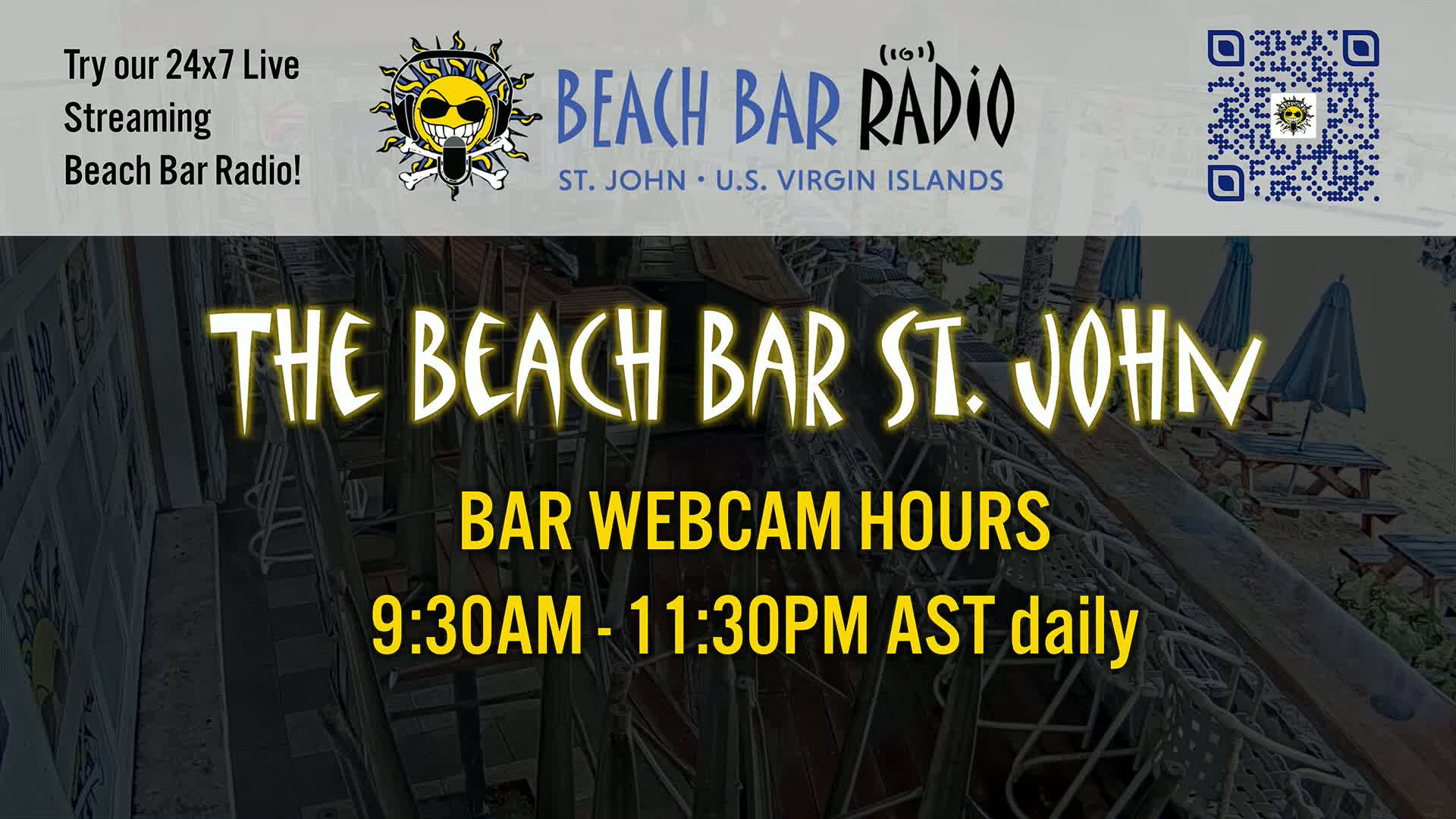 St. John, Cruz Bay The Beach Bar Live Cam - Cruz Bay, St. John, United States Virgin Islands, USA