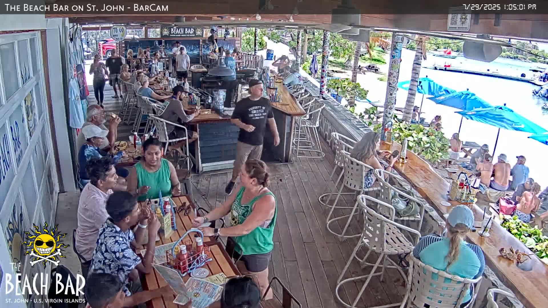 St. John, Cruz Bay The Beach Bar Live Cam - Cruz Bay, St. John, United States Virgin Islands, USA