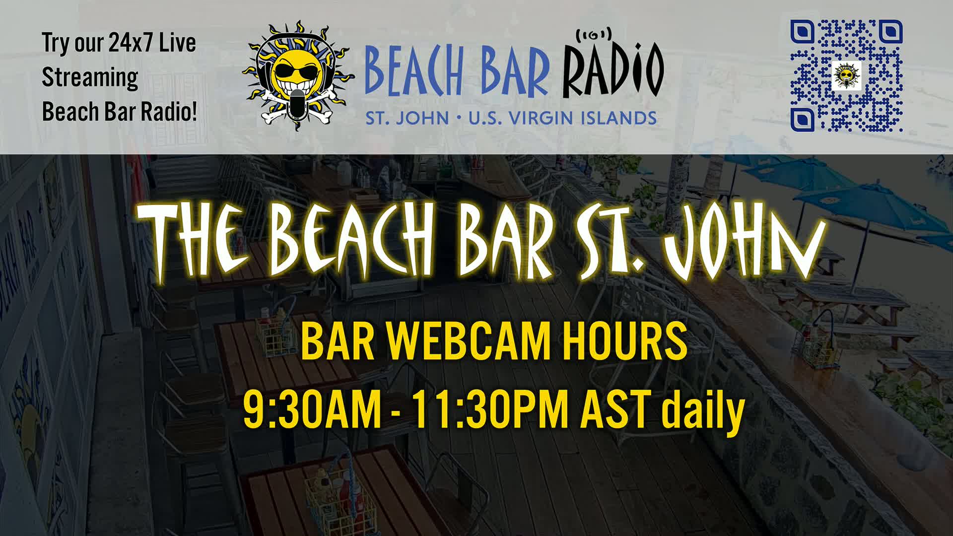 St. John, Cruz Bay The Beach Bar Live Cam - Cruz Bay, St. John, United States Virgin Islands, USA