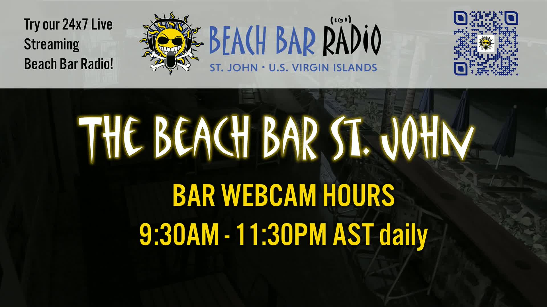 St. John, Cruz Bay The Beach Bar Live Cam - Cruz Bay, St. John, United States Virgin Islands, USA