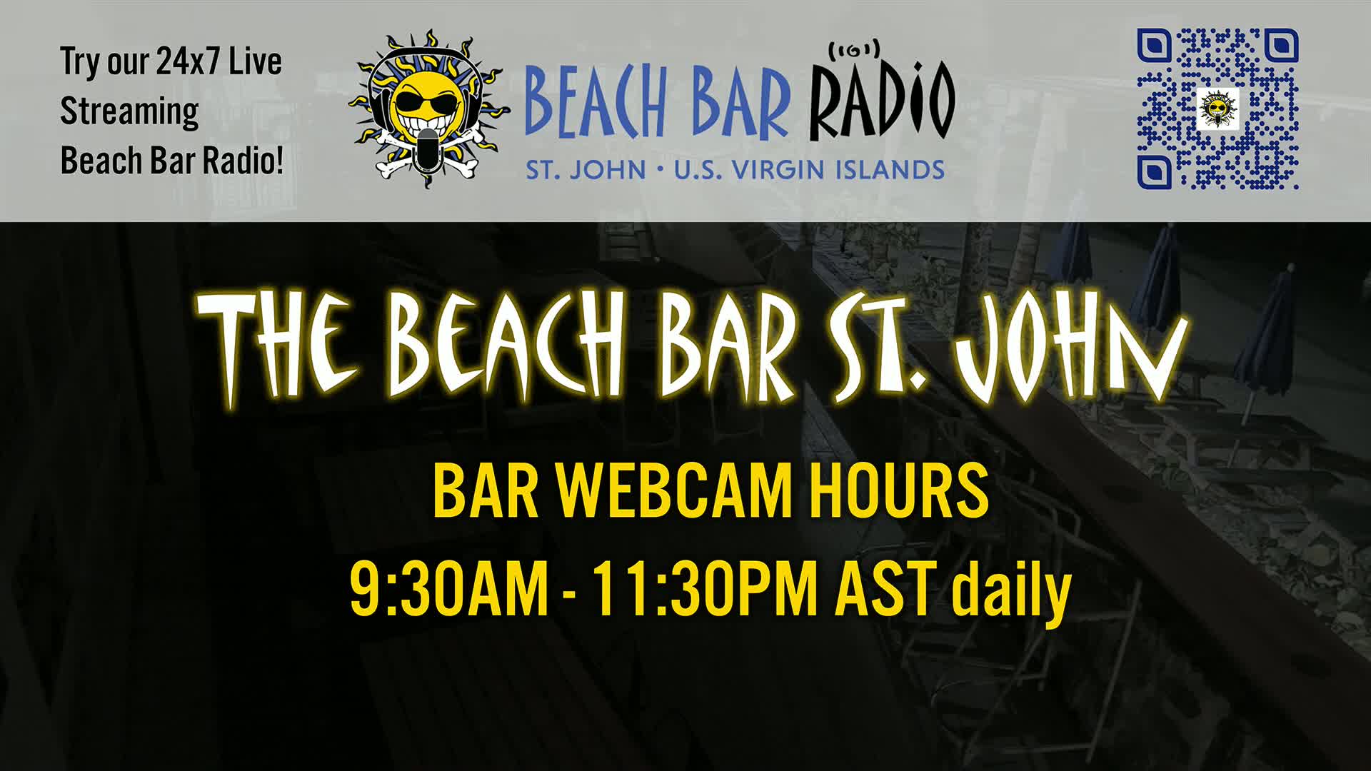 St. John, Cruz Bay The Beach Bar Live Cam - Cruz Bay, St. John, United States Virgin Islands, USA