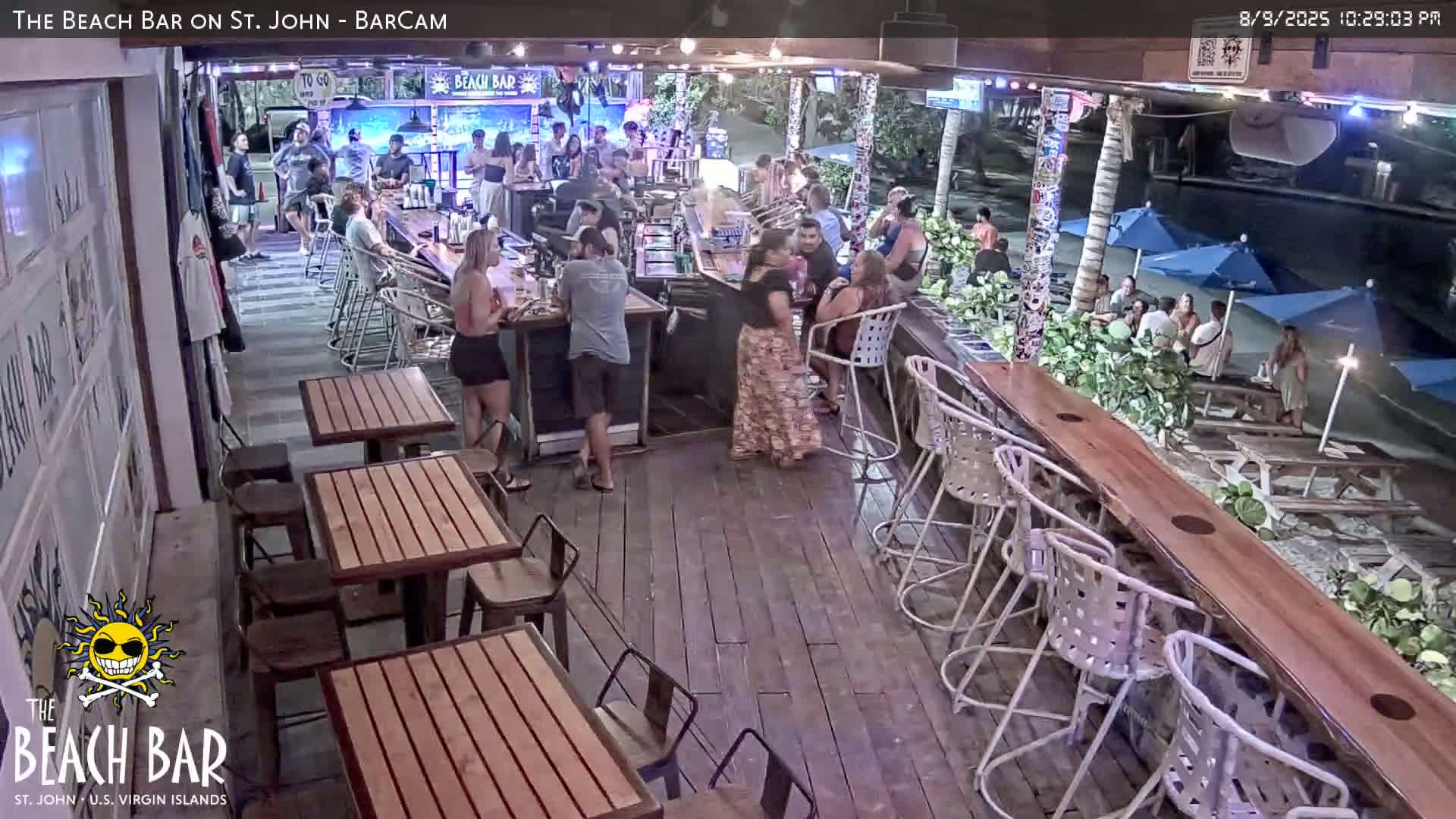 St. John, Cruz Bay The Beach Bar Live Cam - Cruz Bay, St. John, United States Virgin Islands, USA