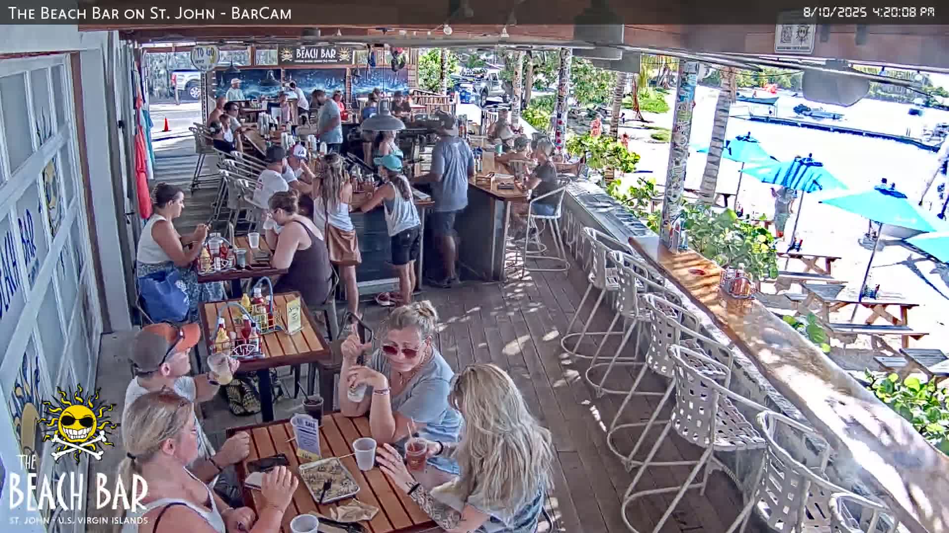 St. John, Cruz Bay The Beach Bar Live Cam - Cruz Bay, St. John, United States Virgin Islands, USA