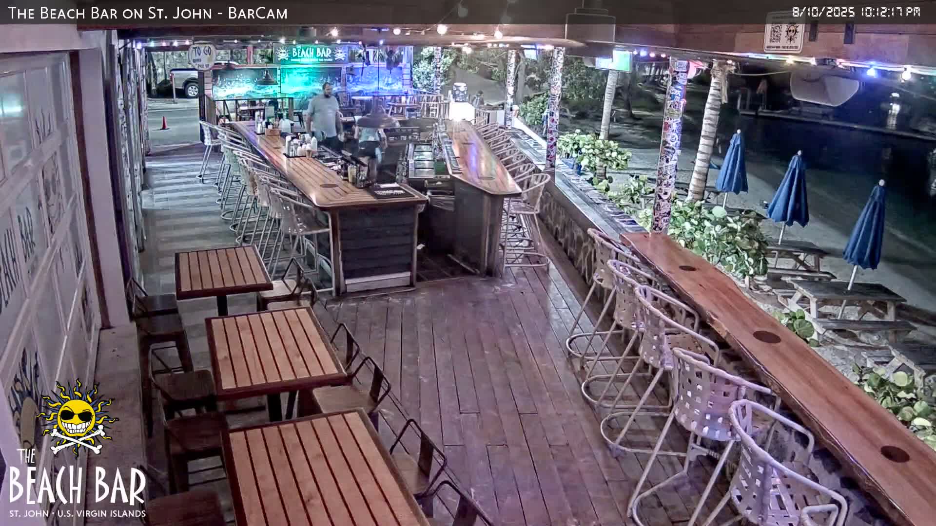 St. John, Cruz Bay The Beach Bar Live Cam - Cruz Bay, St. John, United States Virgin Islands, USA