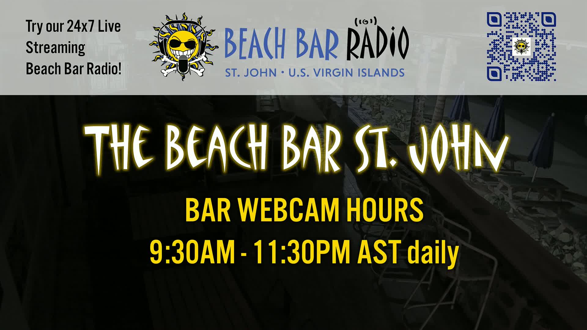 St. John, Cruz Bay The Beach Bar Live Cam - Cruz Bay, St. John, United States Virgin Islands, USA