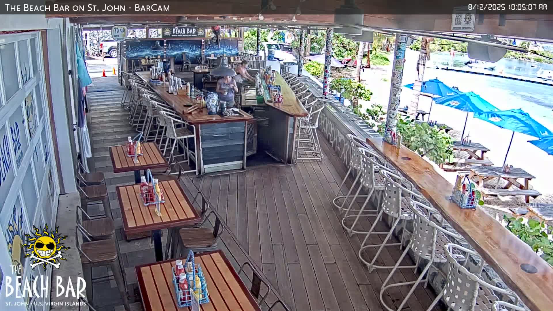 St. John, Cruz Bay The Beach Bar Live Cam - Cruz Bay, St. John, United States Virgin Islands, USA