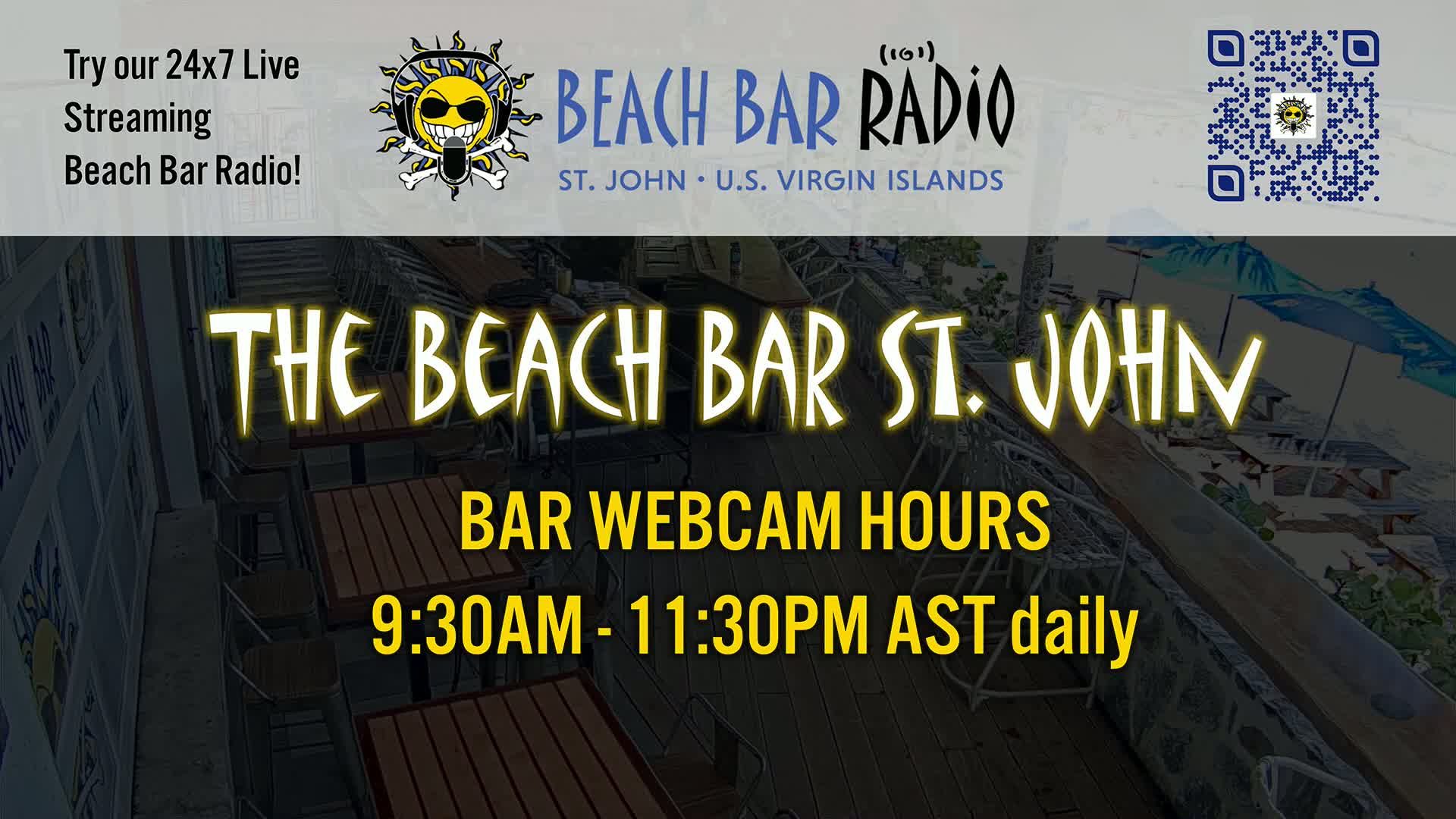 St. John, Cruz Bay The Beach Bar Live Cam - Cruz Bay, St. John, United States Virgin Islands, USA