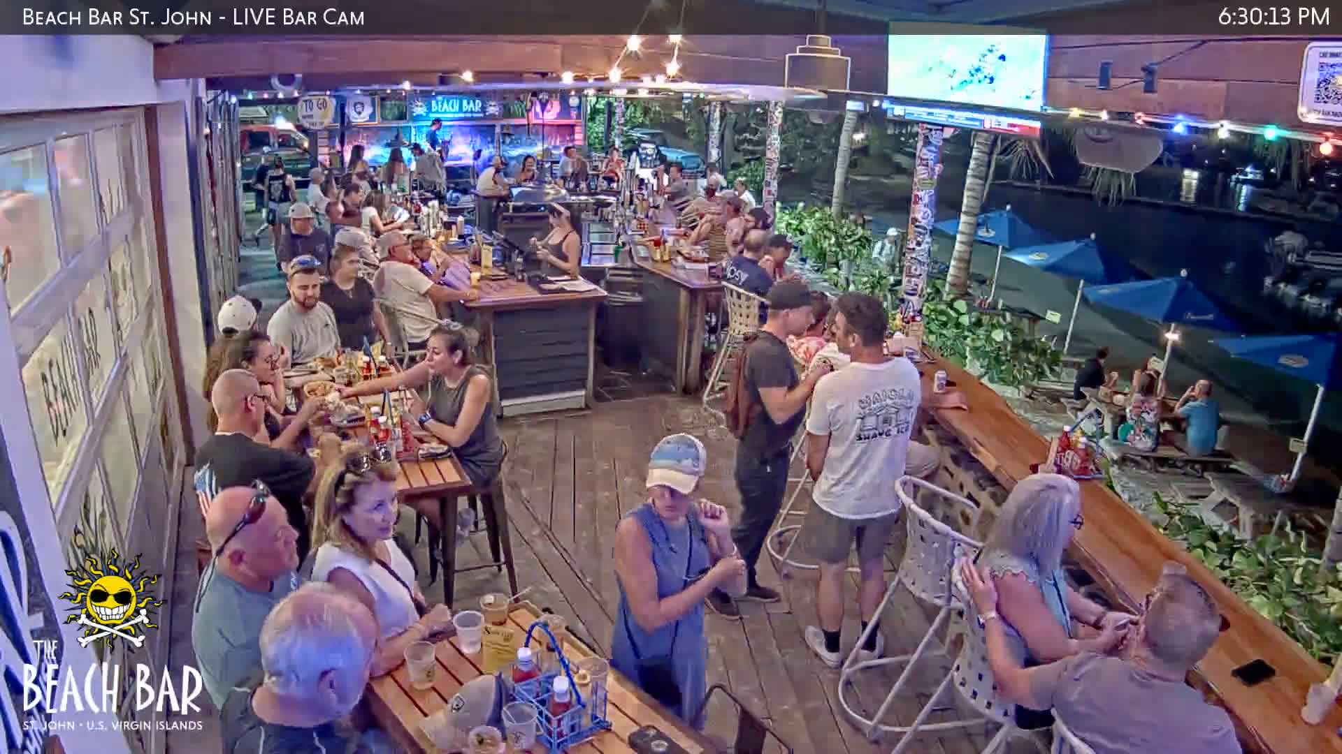 St. John, Cruz Bay The Beach Bar Live Cam - Cruz Bay, St. John, United States Virgin Islands, USA