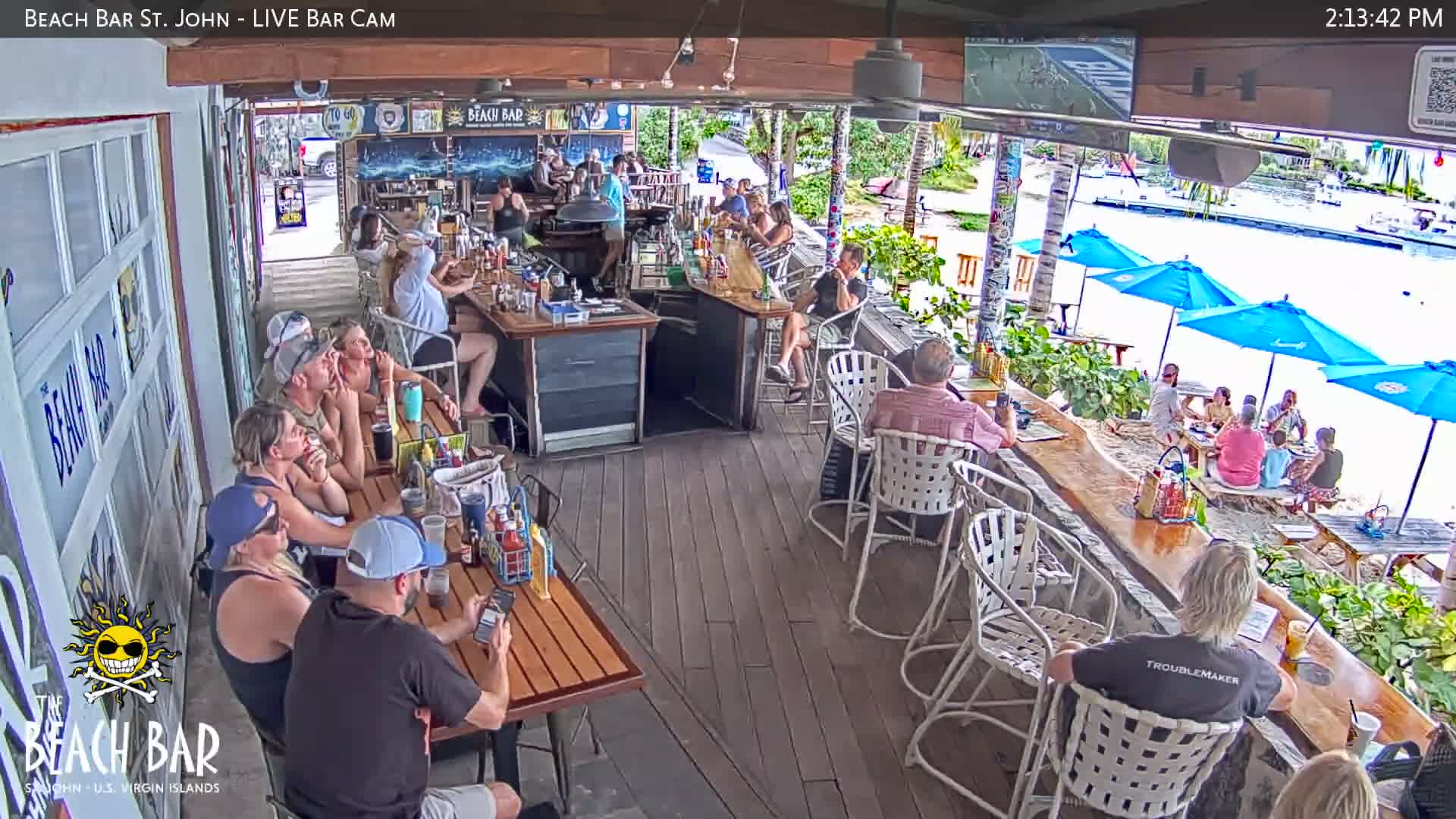 St. John, Cruz Bay The Beach Bar Live Cam - Cruz Bay, St. John, United States Virgin Islands, USA