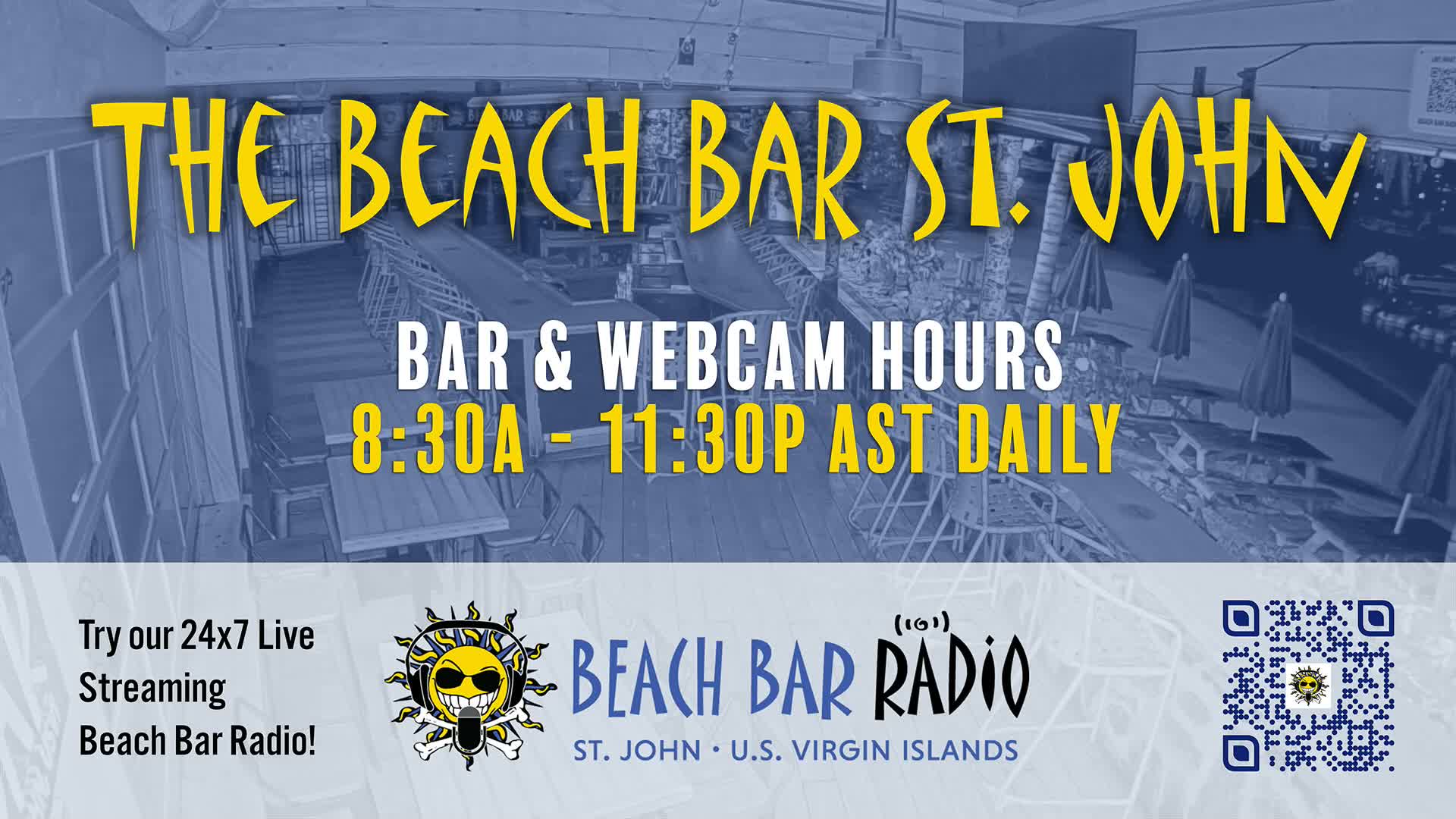 St. John, Cruz Bay The Beach Bar Live Cam - Cruz Bay, St. John, United States Virgin Islands, USA