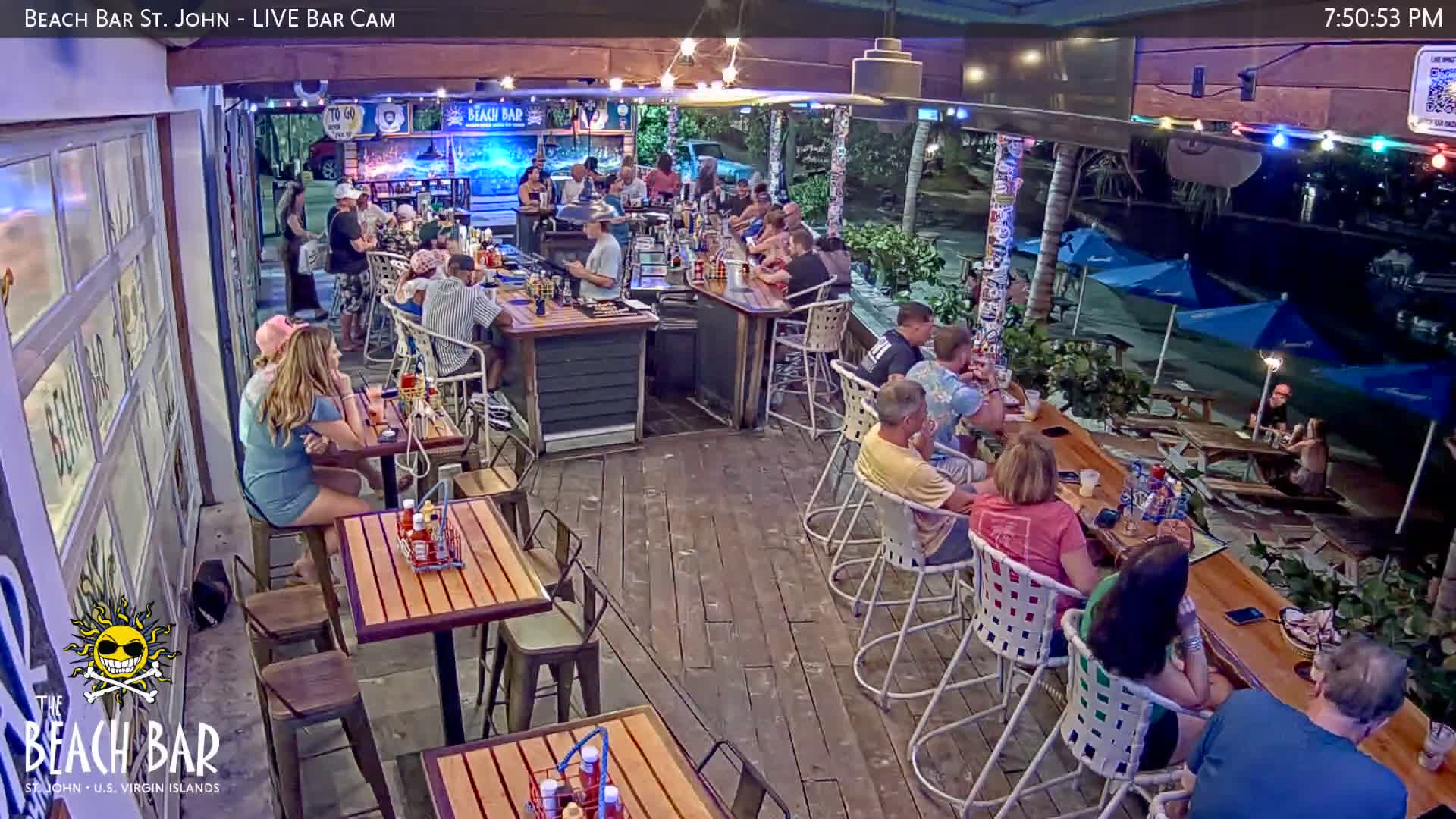 St. John, Cruz Bay The Beach Bar Live Cam - Cruz Bay, St. John, United States Virgin Islands, USA