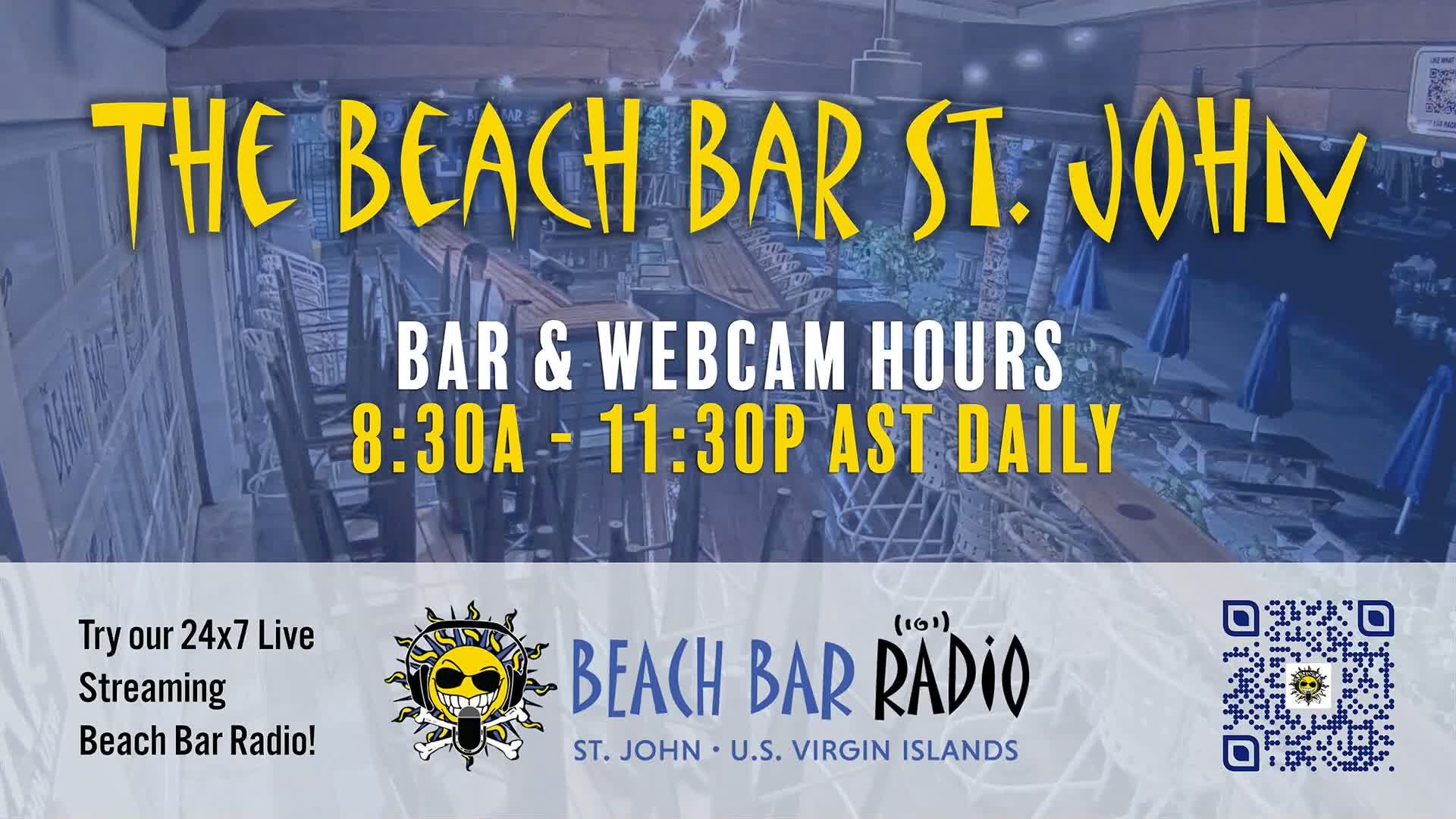 St. John, Cruz Bay The Beach Bar Live Cam - Cruz Bay, St. John, United States Virgin Islands, USA
