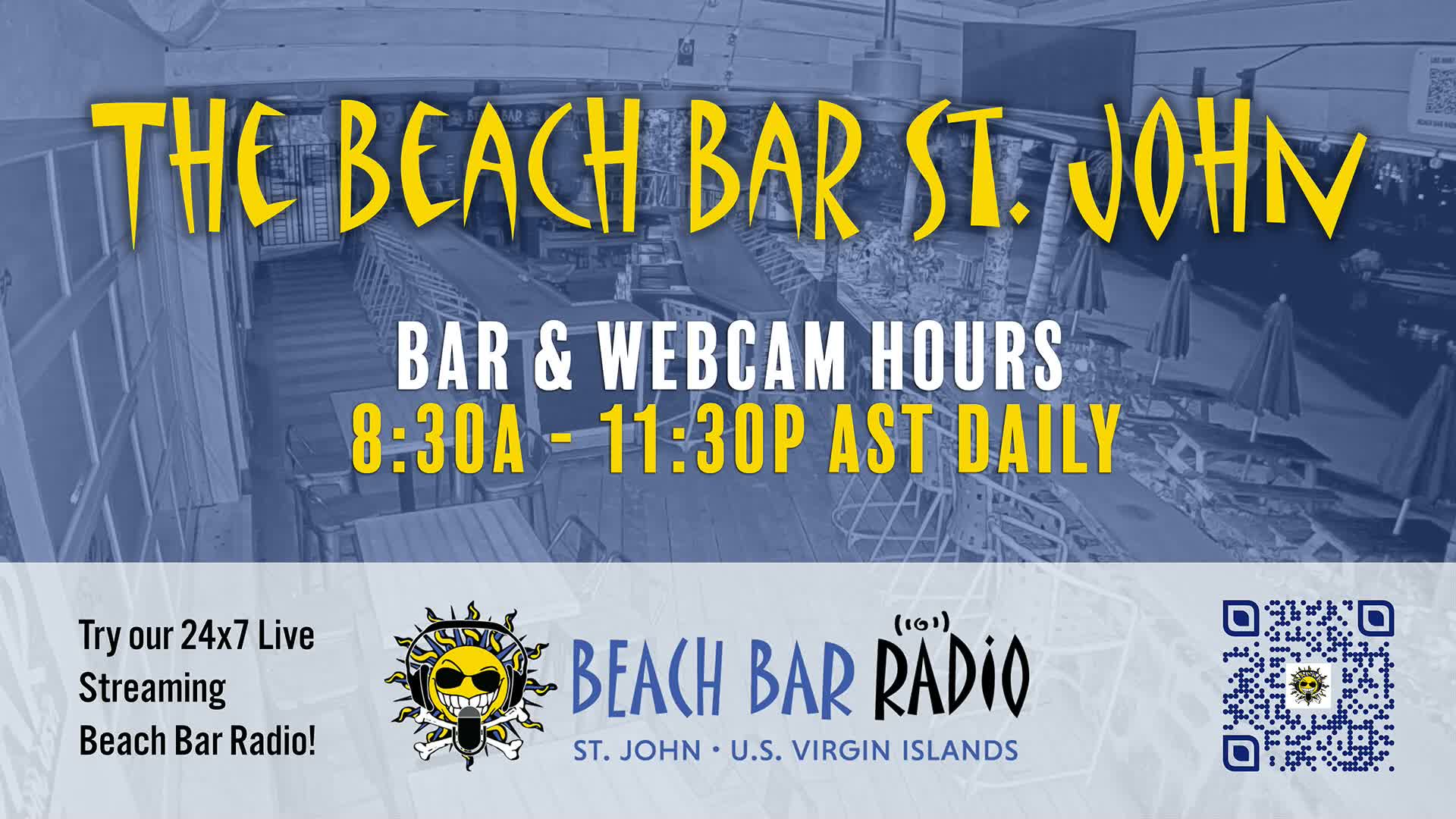St. John, Cruz Bay The Beach Bar Live Cam - Cruz Bay, St. John, United States Virgin Islands, USA