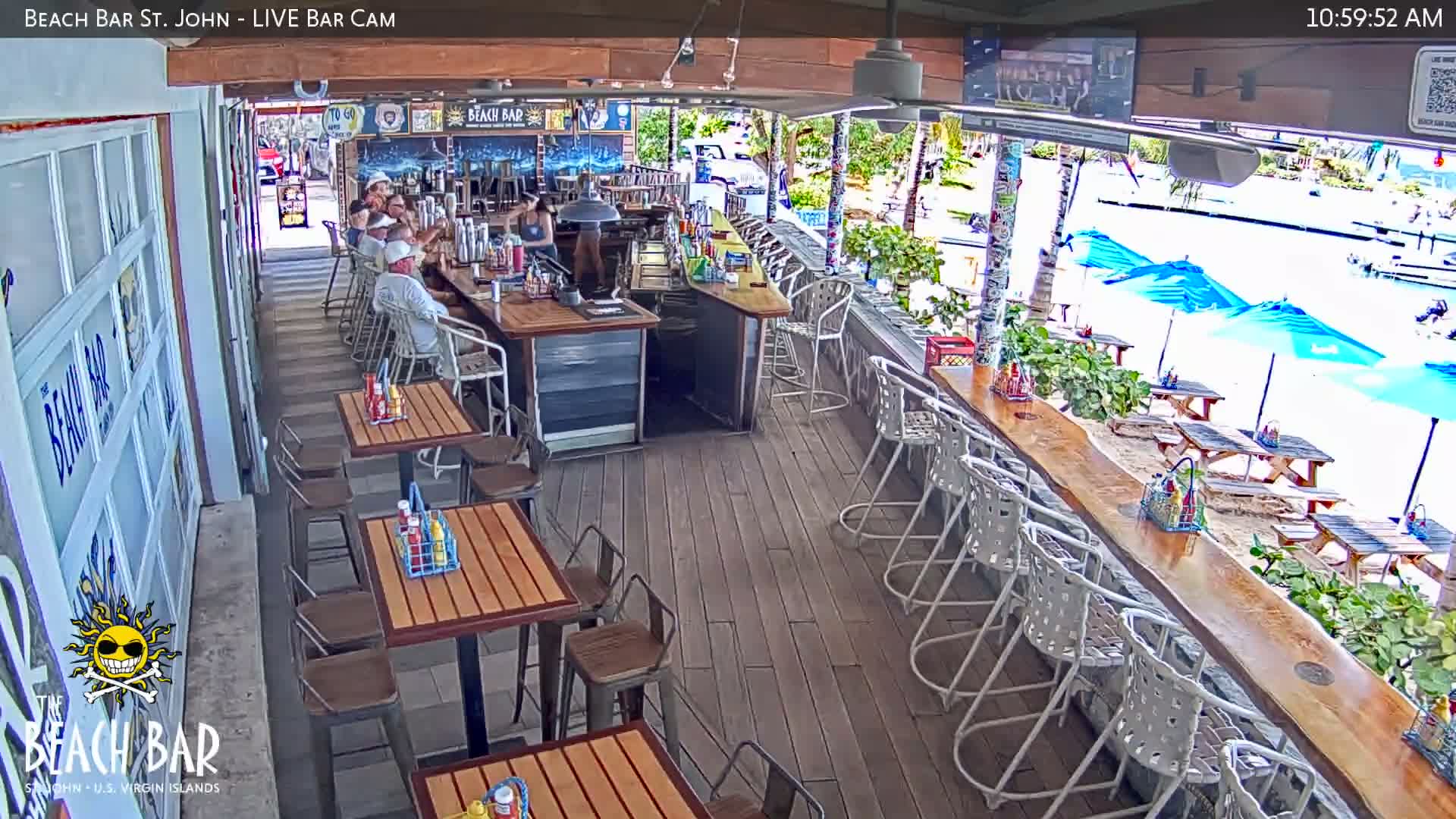 St. John, Cruz Bay The Beach Bar Live Cam - Cruz Bay, St. John, United States Virgin Islands, USA