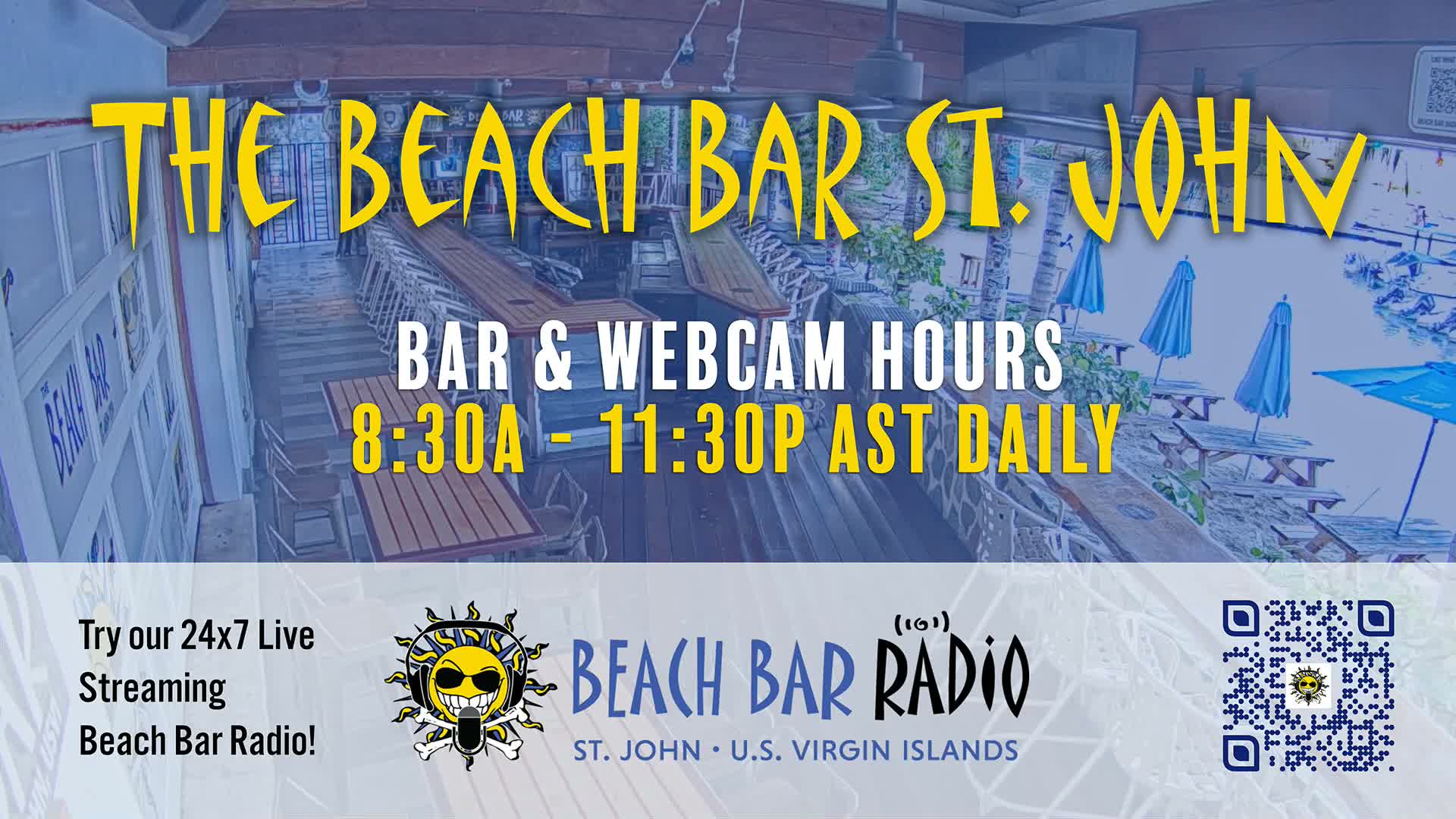 St. John, Cruz Bay The Beach Bar Live Cam - Cruz Bay, St. John, United States Virgin Islands, USA