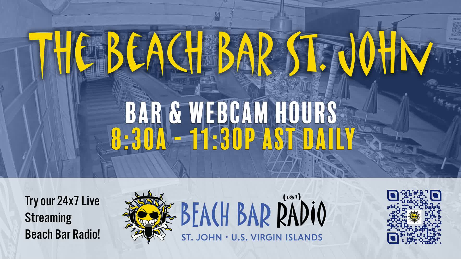 St. John, Cruz Bay The Beach Bar Live Cam - Cruz Bay, St. John, United States Virgin Islands, USA