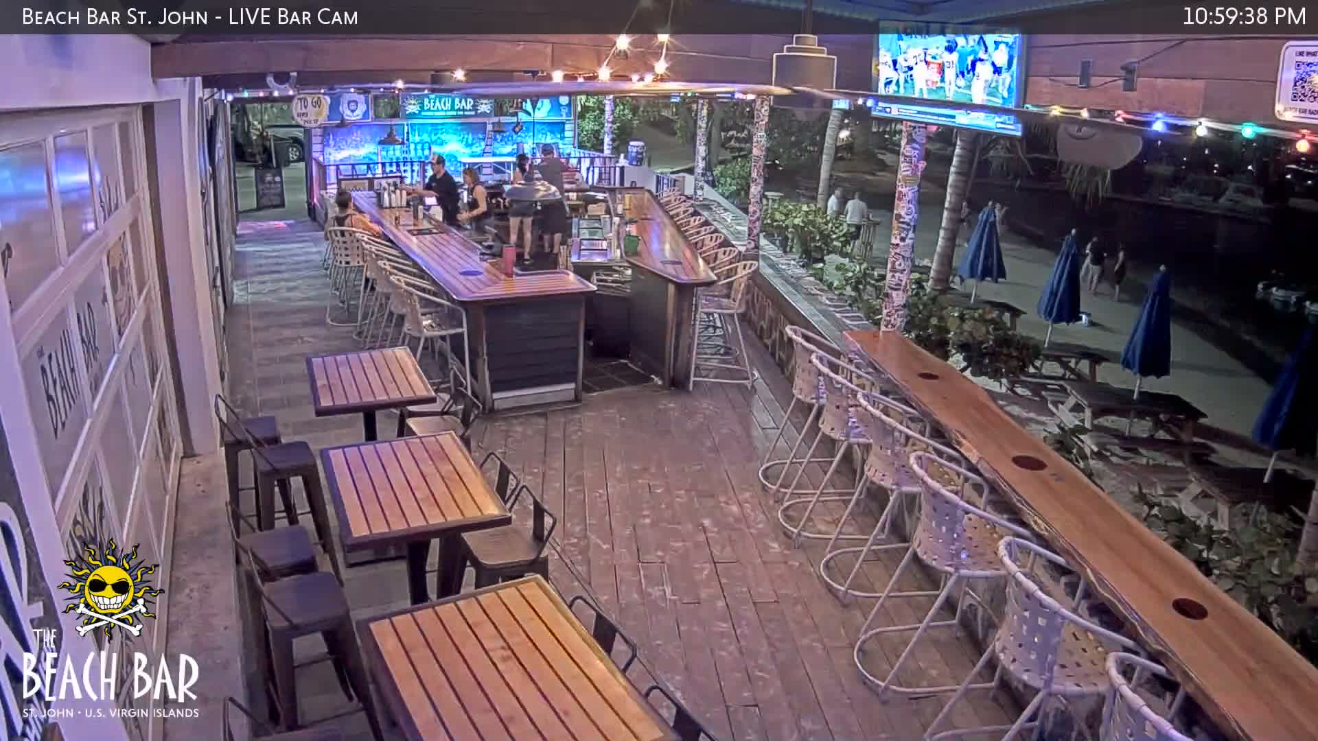 St. John, Cruz Bay The Beach Bar Live Cam - Cruz Bay, St. John, United States Virgin Islands, USA