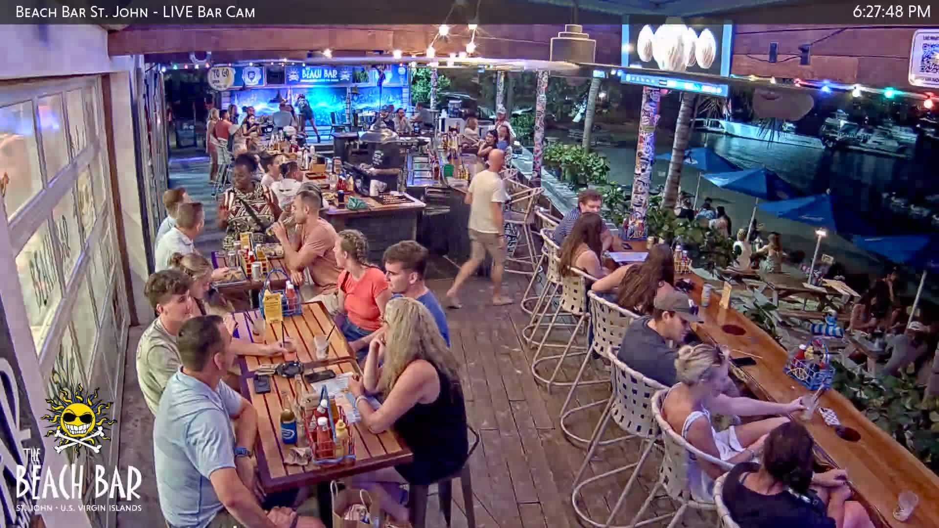 St. John, Cruz Bay The Beach Bar Live Cam - Cruz Bay, St. John, United States Virgin Islands, USA