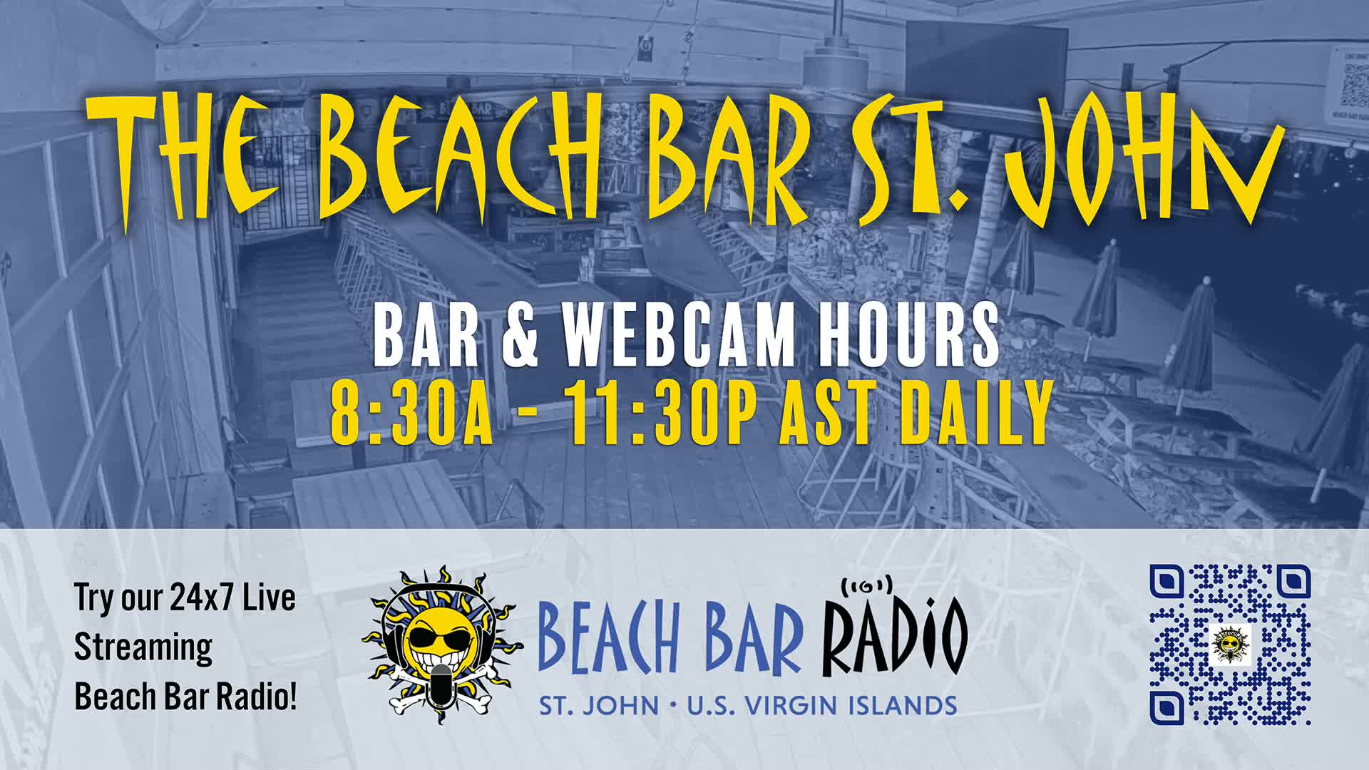 St. John, Cruz Bay The Beach Bar Live Cam - Cruz Bay, St. John, United States Virgin Islands, USA