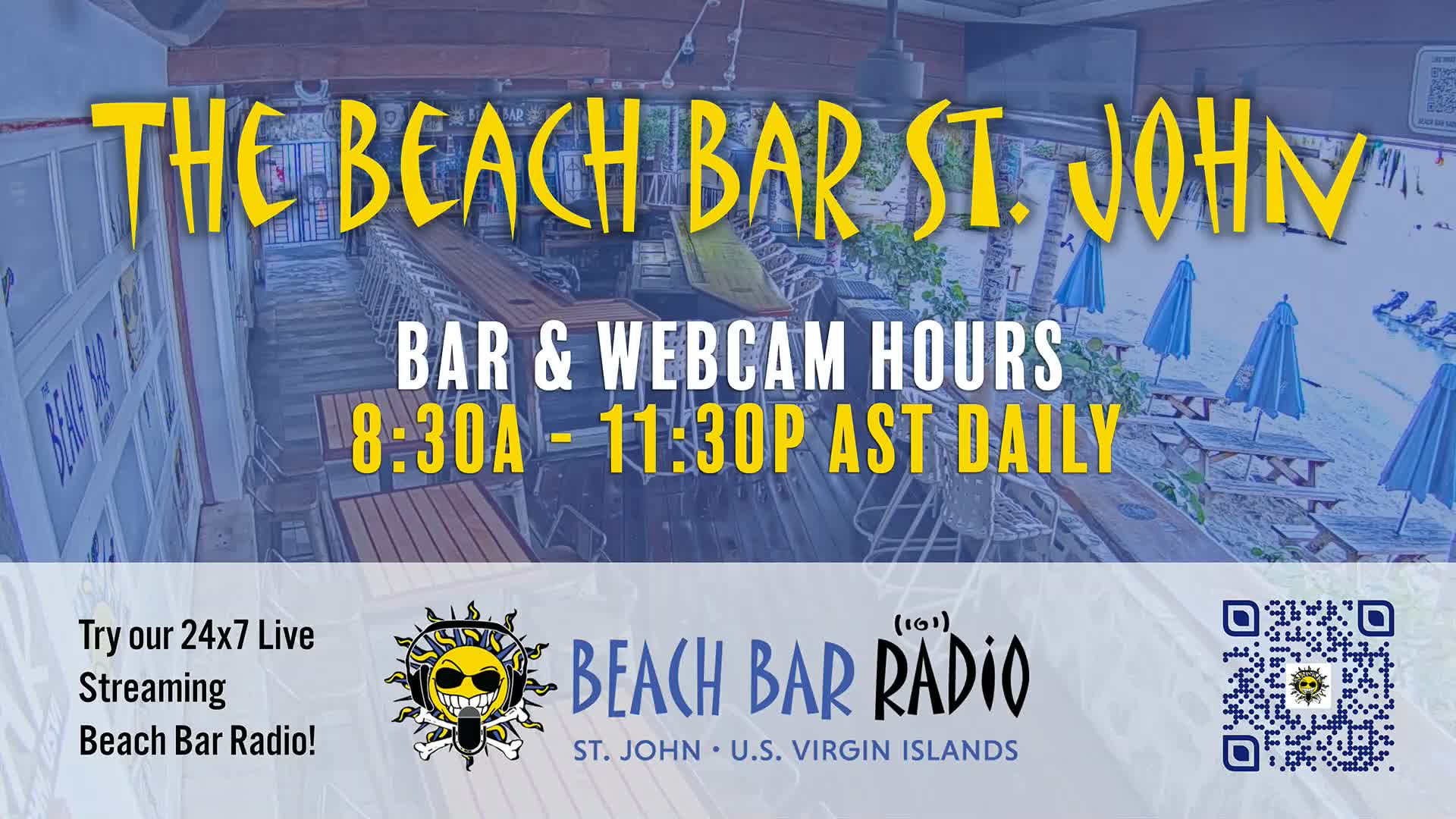 St. John, Cruz Bay The Beach Bar Live Cam - Cruz Bay, St. John, United States Virgin Islands, USA