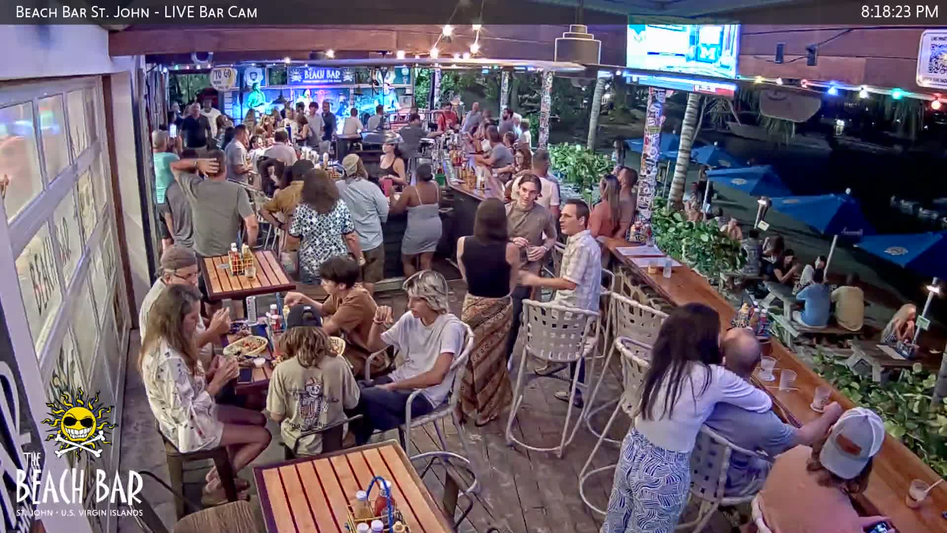 St. John, Cruz Bay The Beach Bar Live Cam - Cruz Bay, St. John, United States Virgin Islands, USA