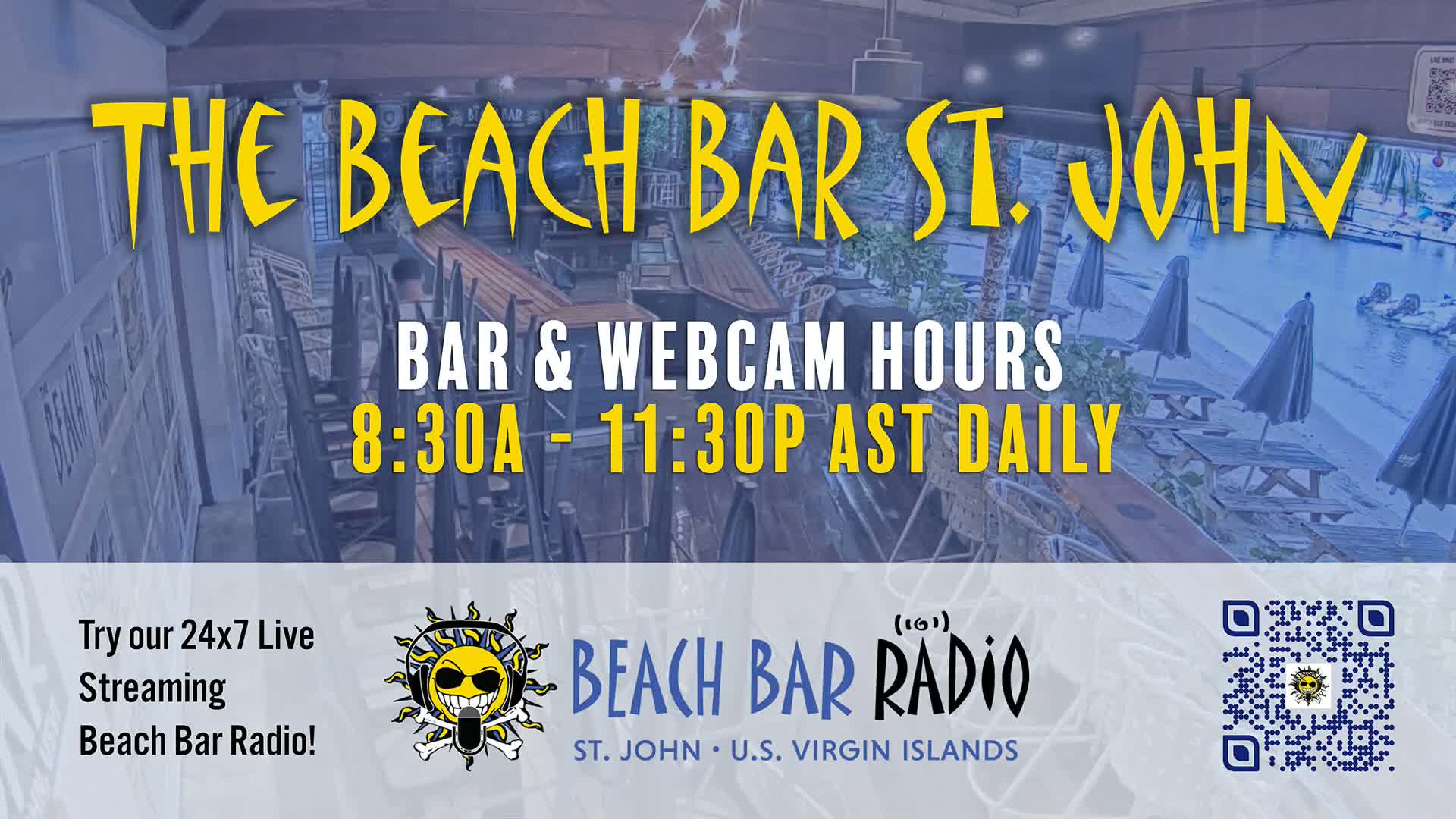 St. John, Cruz Bay The Beach Bar Live Cam - Cruz Bay, St. John, United States Virgin Islands, USA