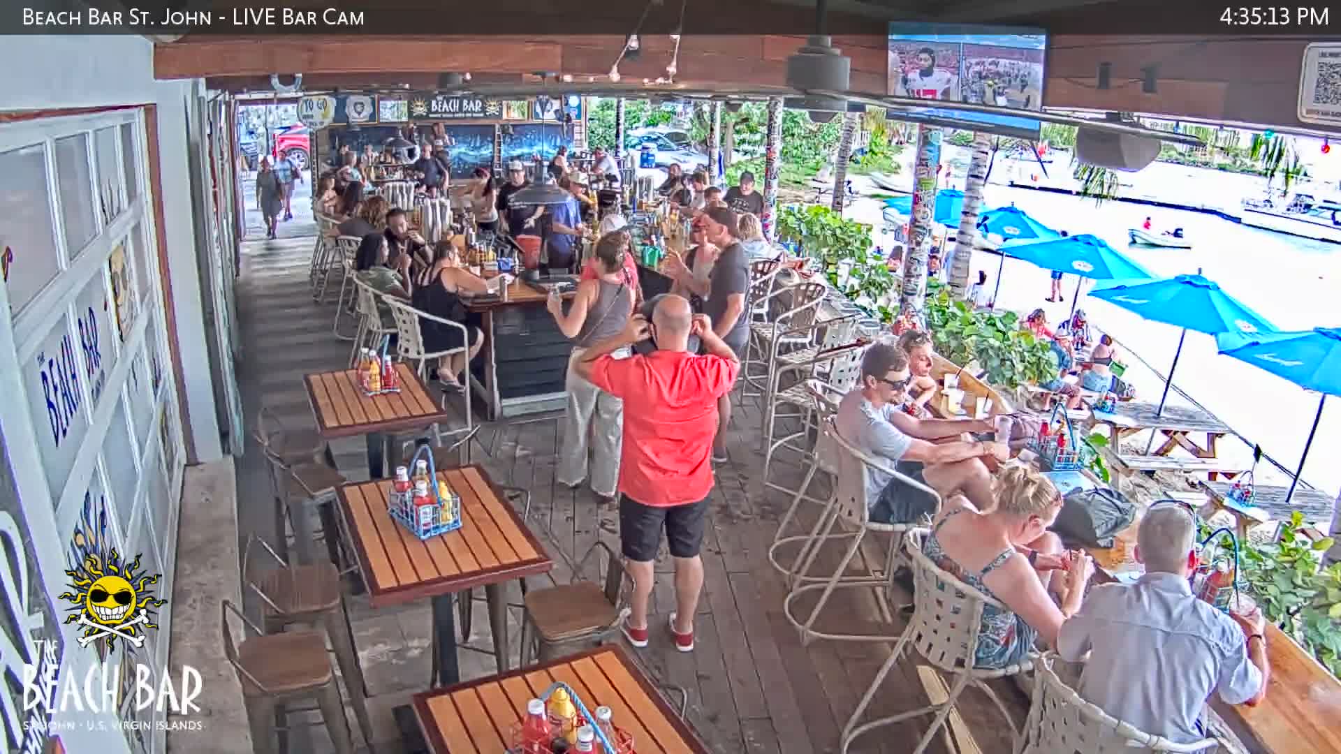St. John, Cruz Bay The Beach Bar Live Cam - Cruz Bay, St. John, United States Virgin Islands, USA