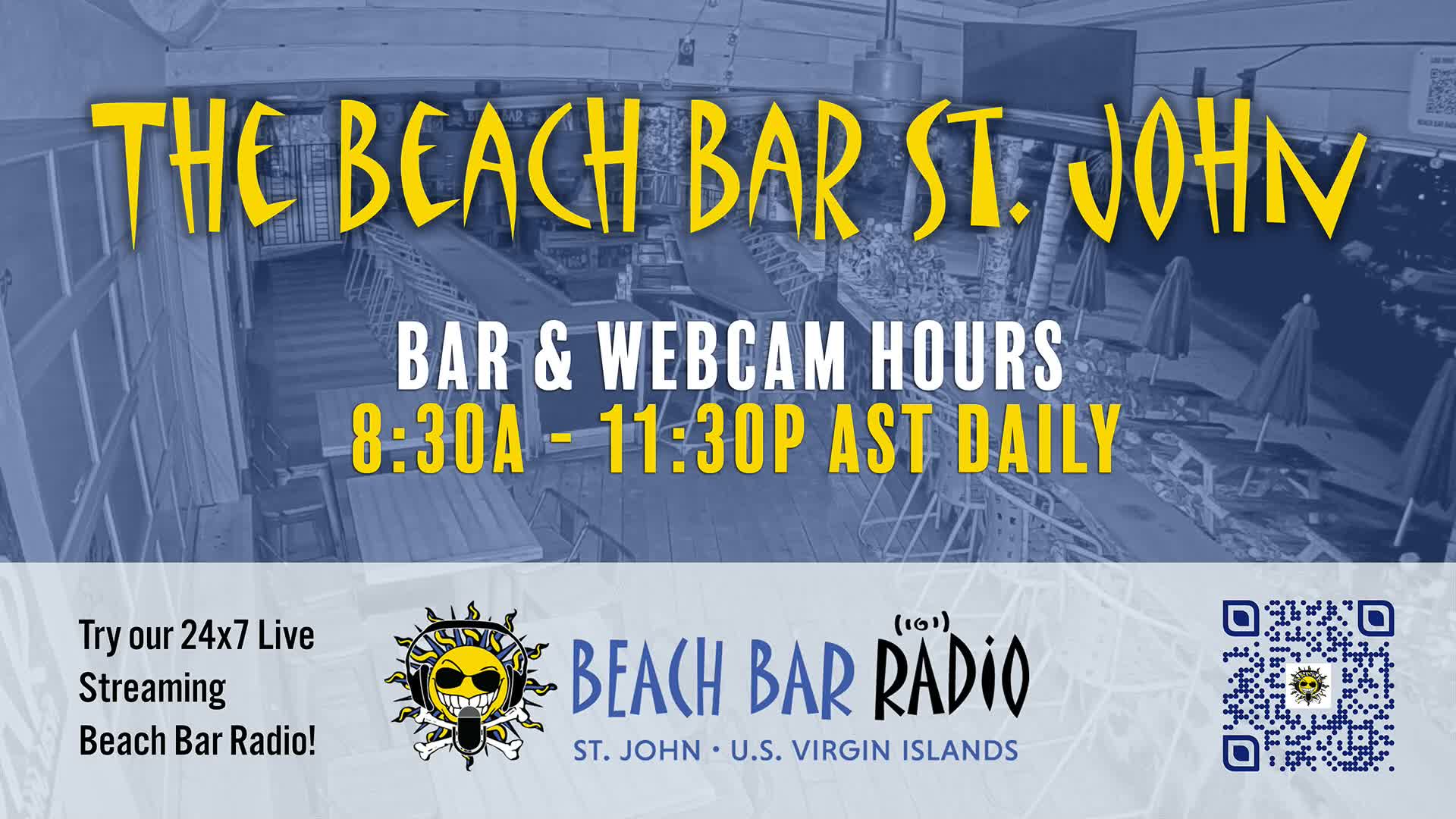 St. John, Cruz Bay The Beach Bar Live Cam - Cruz Bay, St. John, United States Virgin Islands, USA