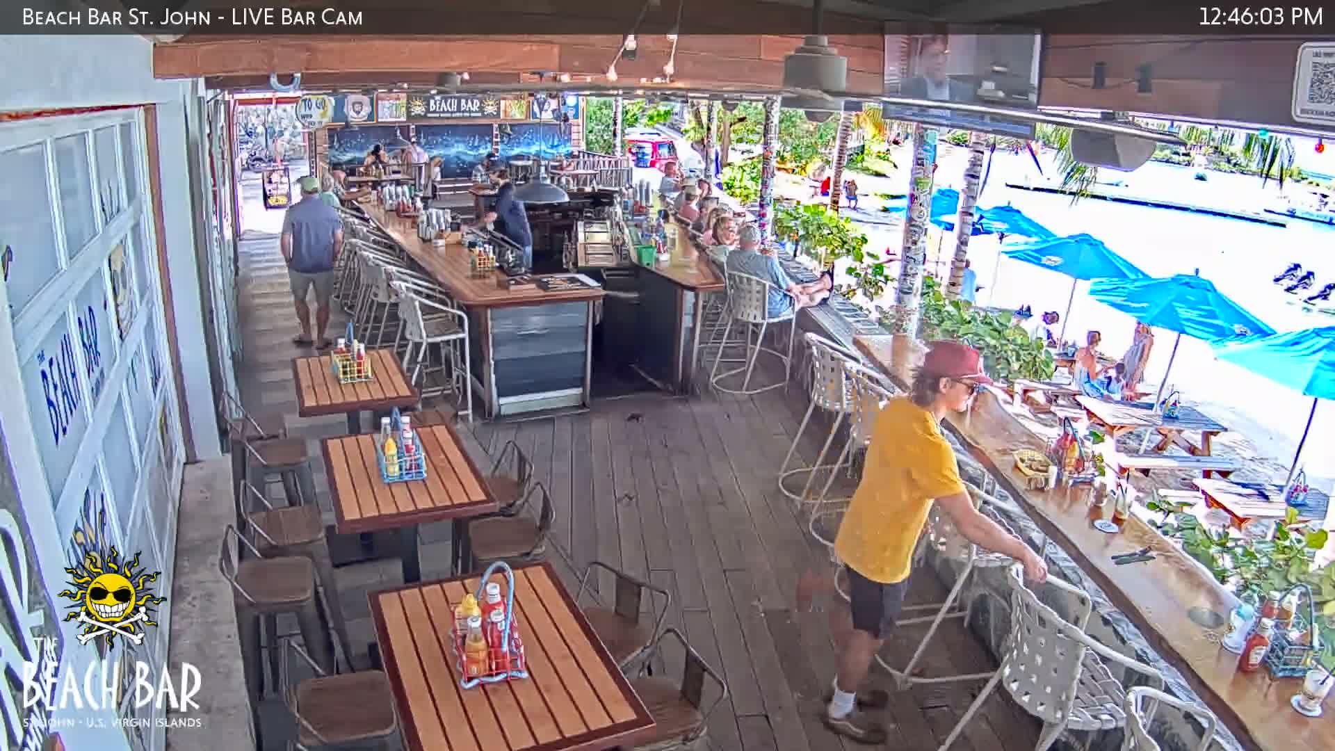 St. John, Cruz Bay The Beach Bar Live Cam - Cruz Bay, St. John, United States Virgin Islands, USA