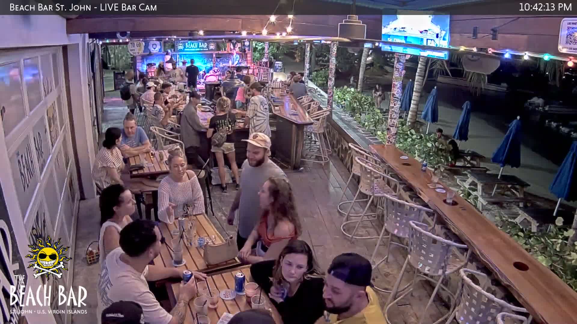 St. John, Cruz Bay The Beach Bar Live Cam - Cruz Bay, St. John, United States Virgin Islands, USA