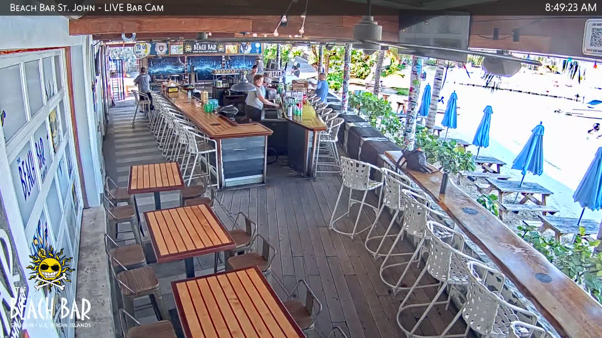 St. John, Cruz Bay The Beach Bar Live Cam - Cruz Bay, St. John, United States Virgin Islands, USA