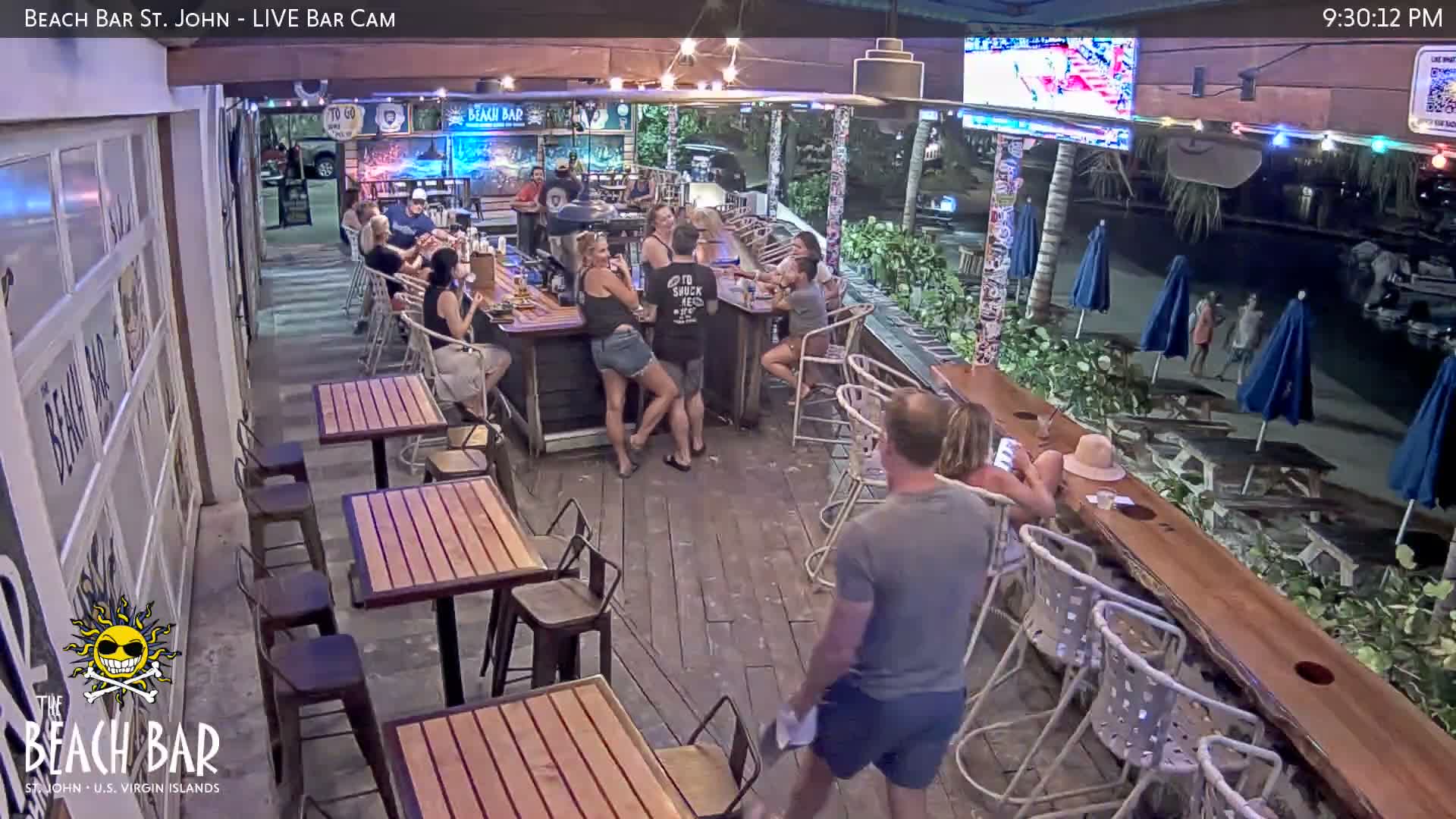 St. John, Cruz Bay The Beach Bar Live Cam - Cruz Bay, St. John, United States Virgin Islands, USA