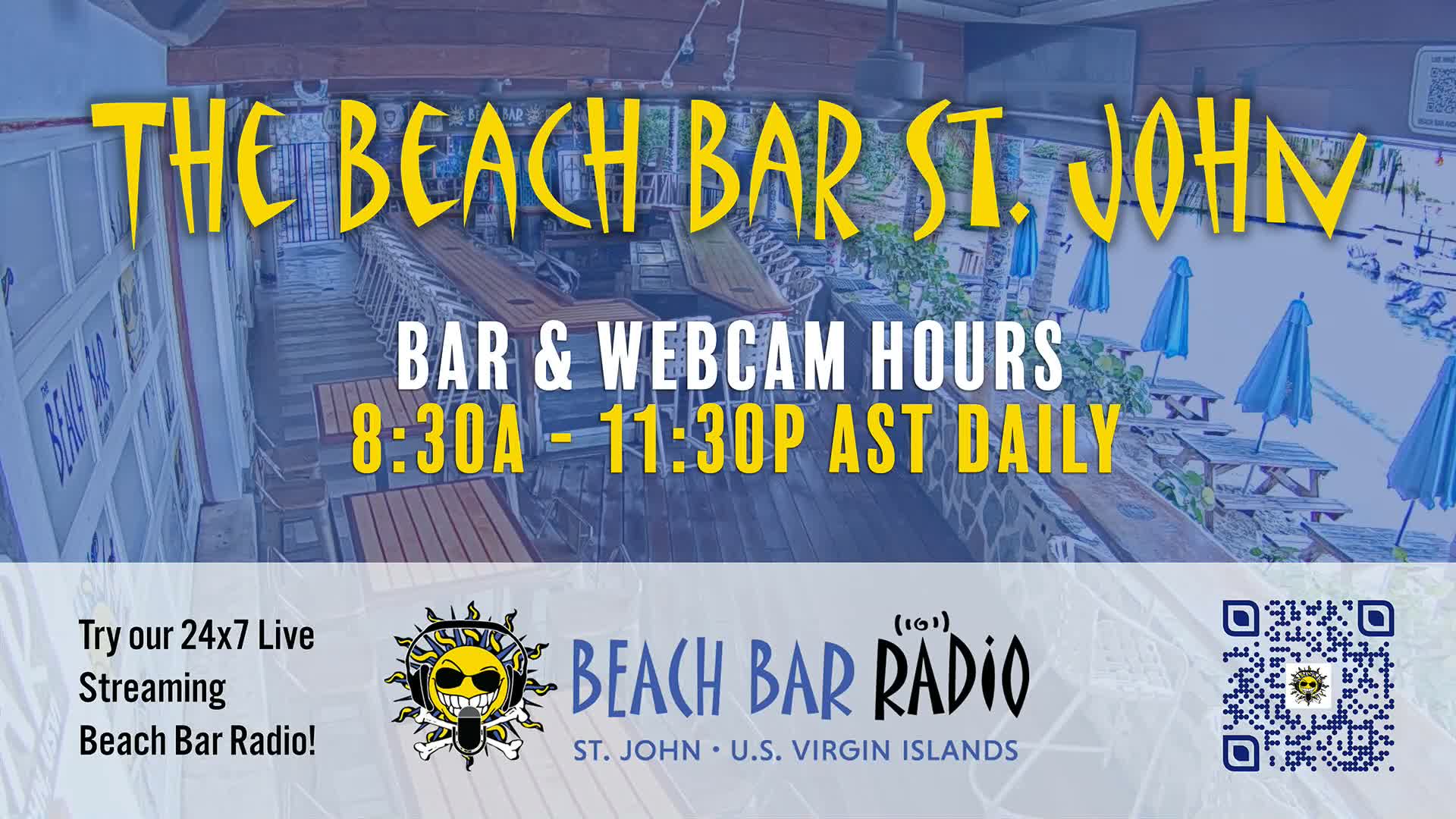 St. John, Cruz Bay The Beach Bar Live Cam - Cruz Bay, St. John, United States Virgin Islands, USA