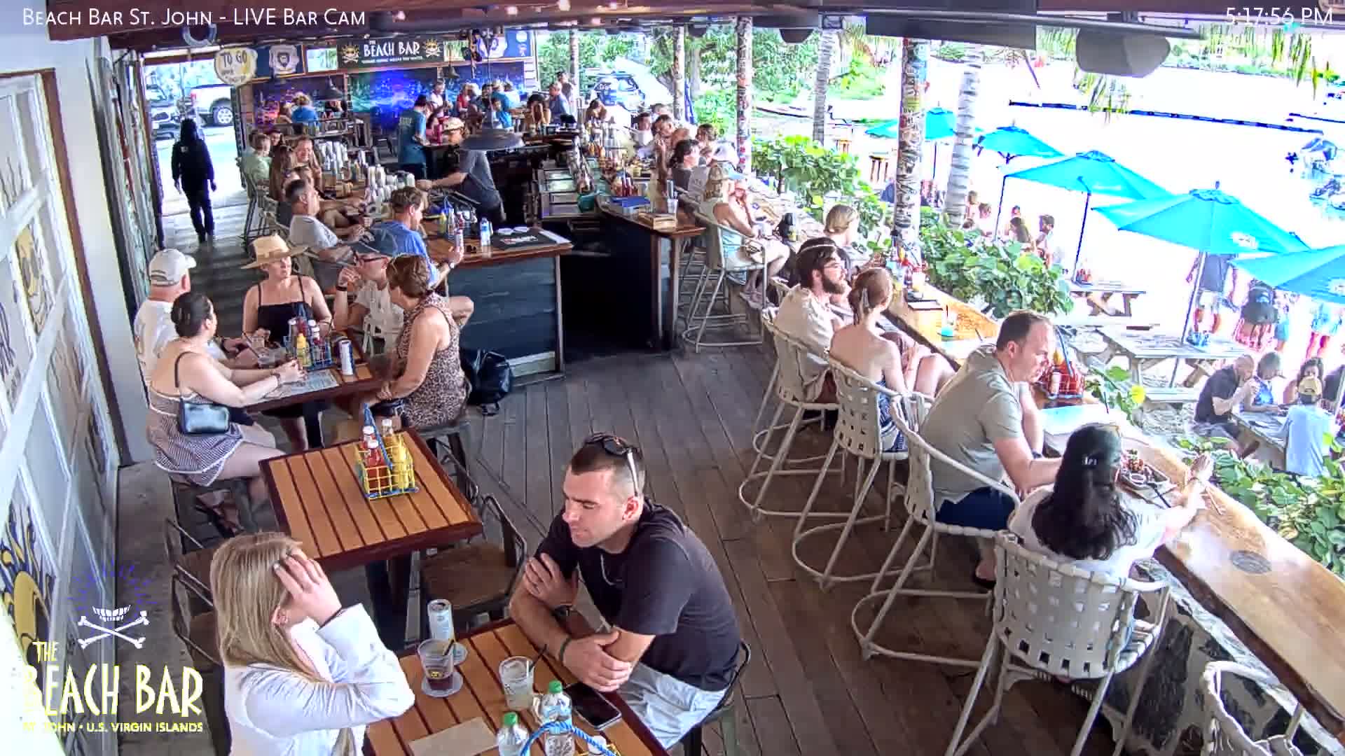 St. John, Cruz Bay The Beach Bar Live Cam - Cruz Bay, St. John, United States Virgin Islands, USA