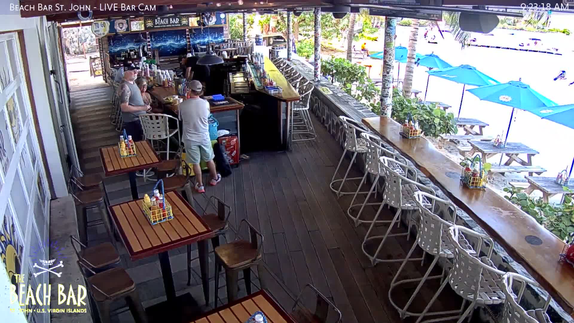 St. John, Cruz Bay The Beach Bar Live Cam - Cruz Bay, St. John, United States Virgin Islands, USA
