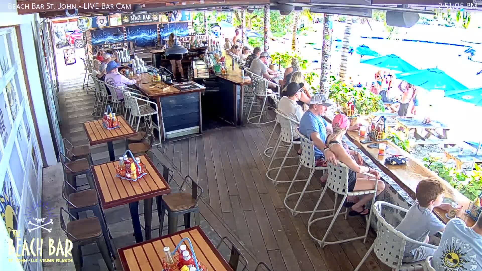 St. John, Cruz Bay The Beach Bar Live Cam - Cruz Bay, St. John, United States Virgin Islands, USA