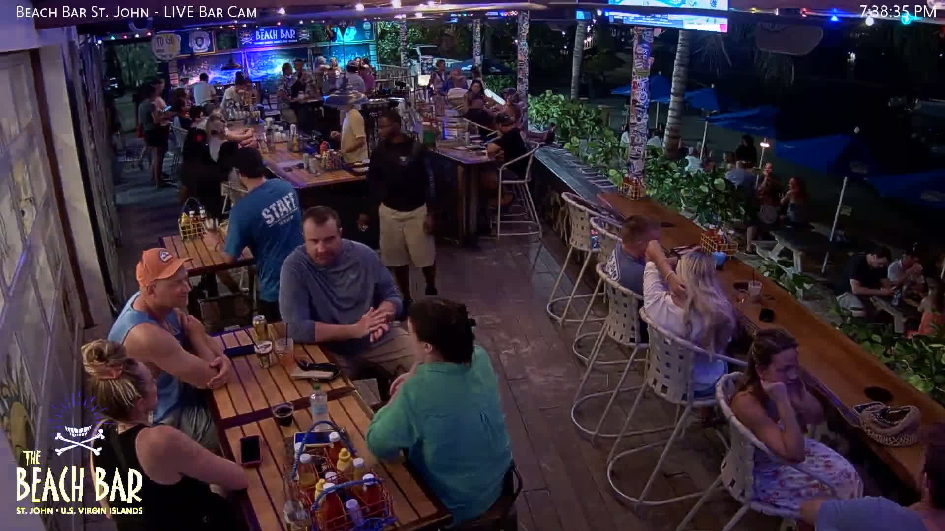 St. John, Cruz Bay The Beach Bar Live Cam - Cruz Bay, St. John, United States Virgin Islands, USA