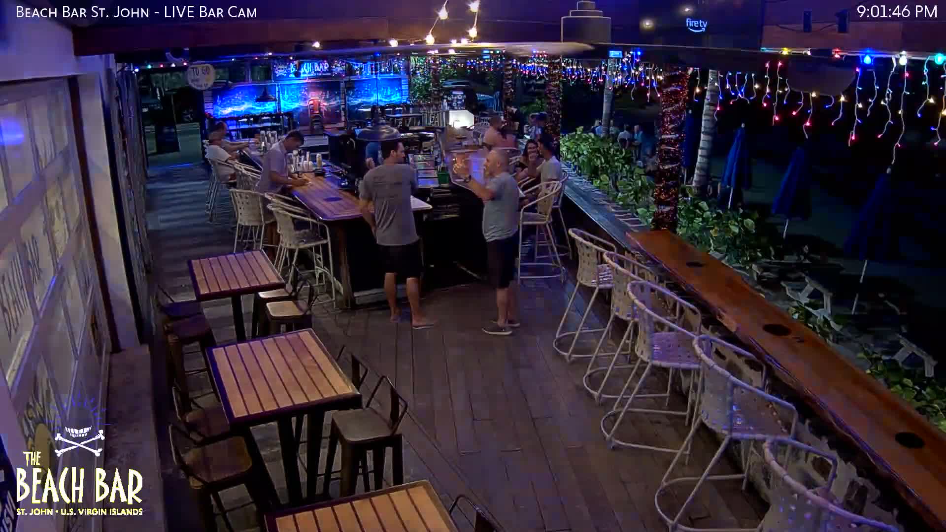 St. John, Cruz Bay The Beach Bar Live Cam - Cruz Bay, St. John, United States Virgin Islands, USA