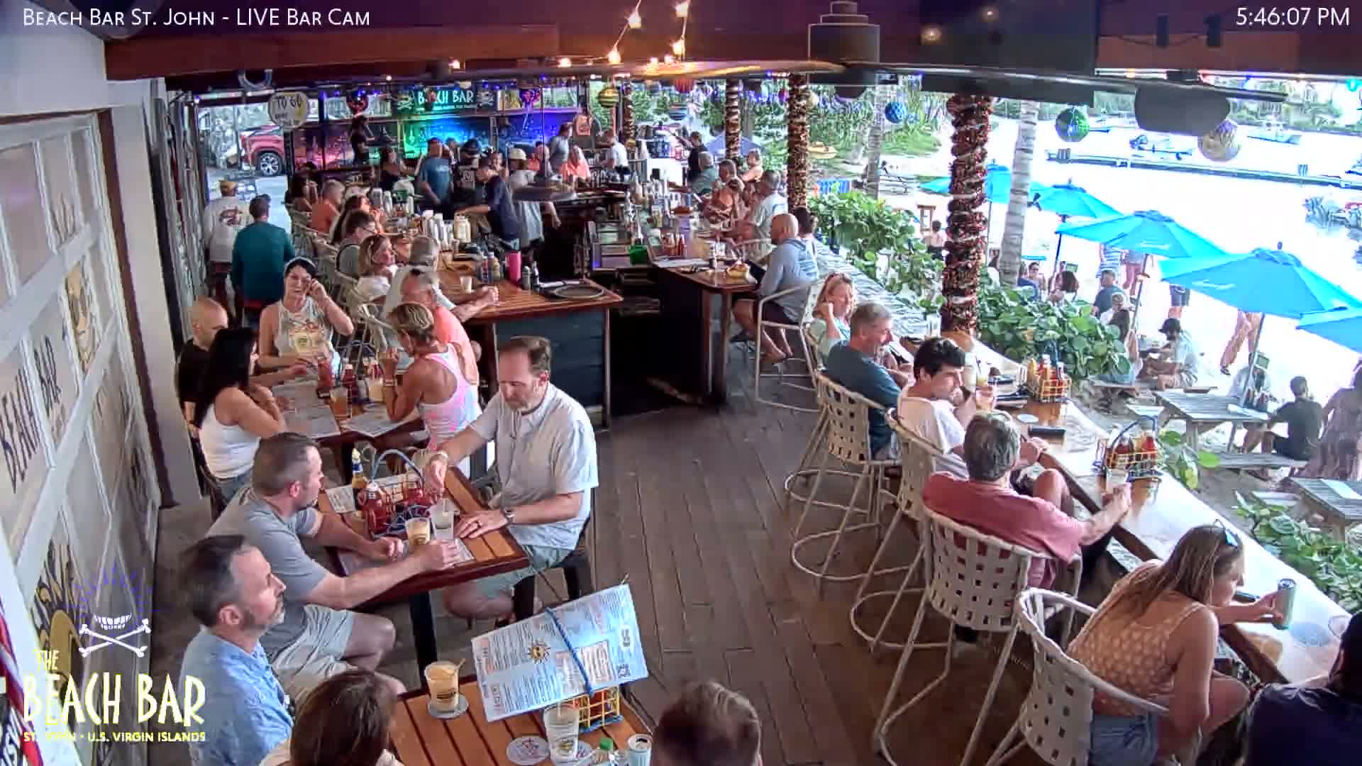 St. John, Cruz Bay The Beach Bar Live Cam - Cruz Bay, St. John, United States Virgin Islands, USA