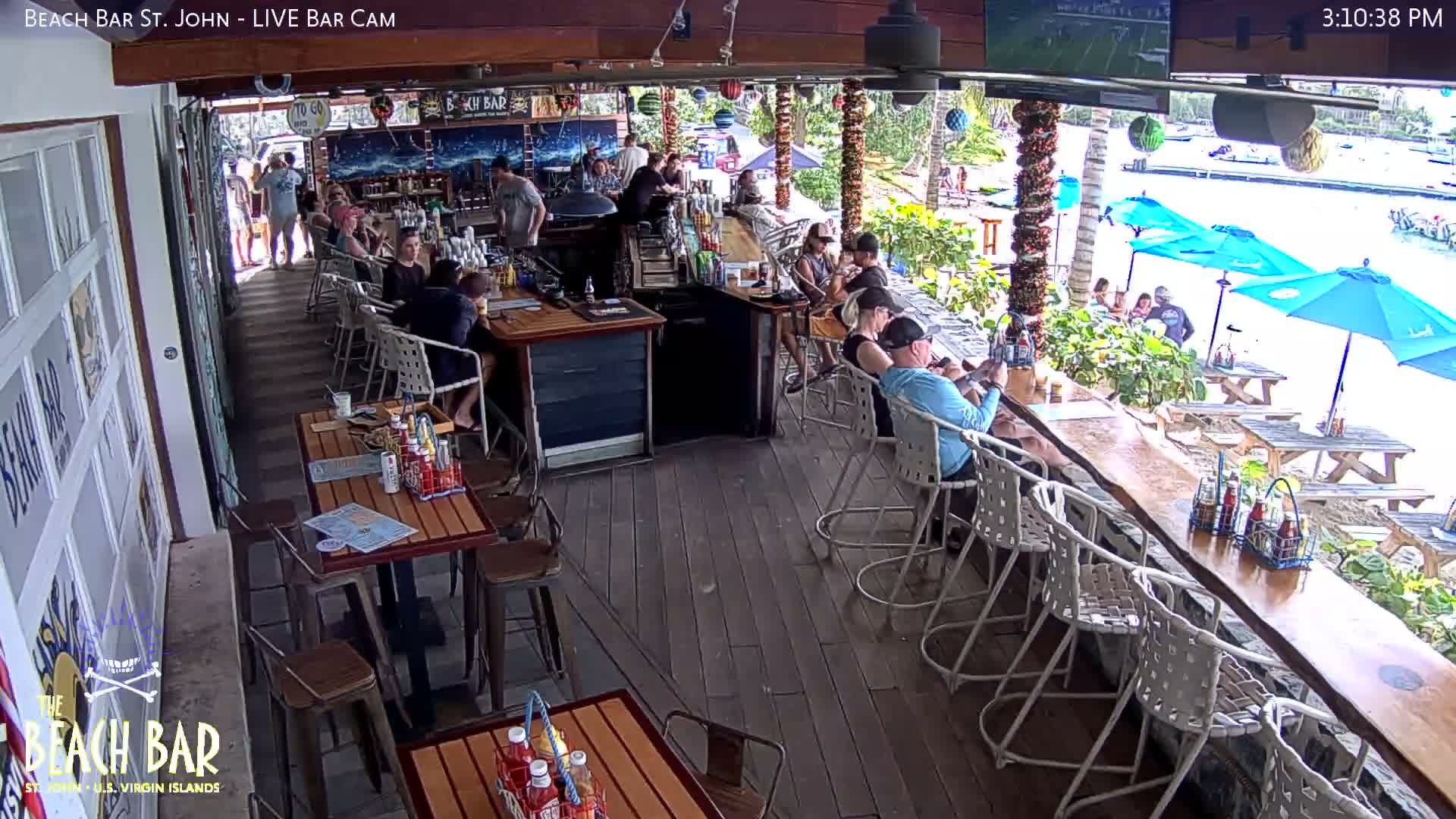 St. John, Cruz Bay The Beach Bar Live Cam - Cruz Bay, St. John, United States Virgin Islands, USA